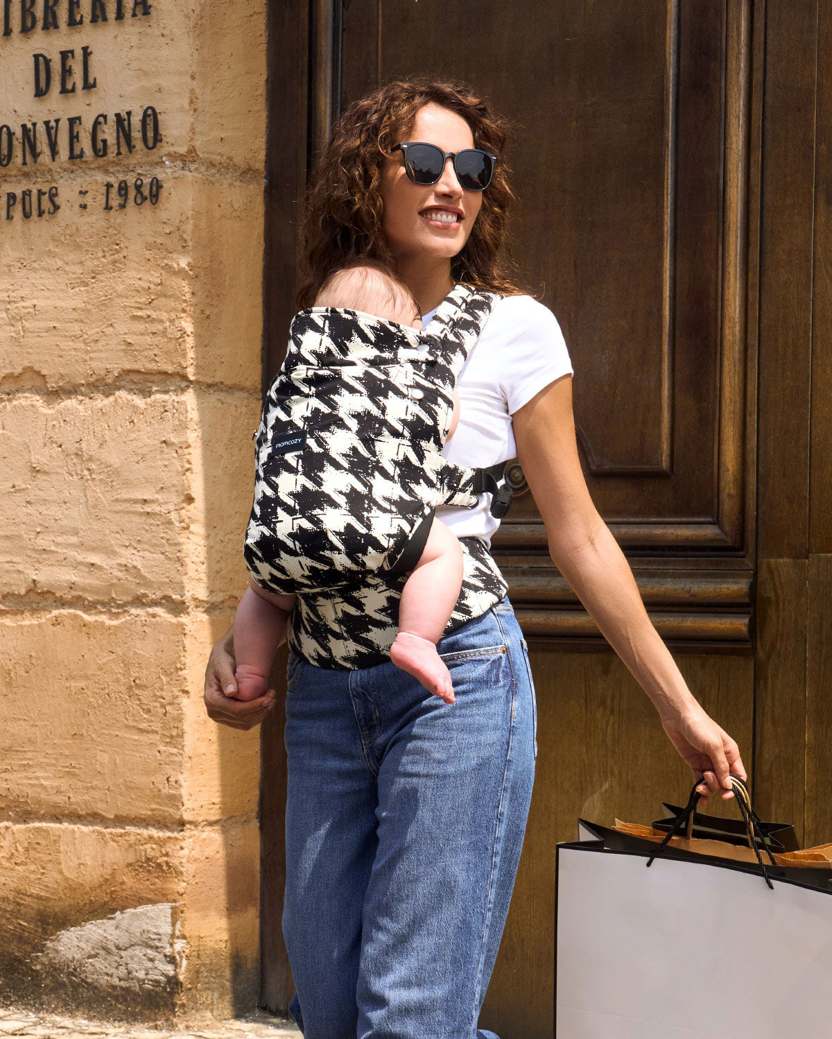 PureHug Baby Carrier - Cotton-Houndstooth