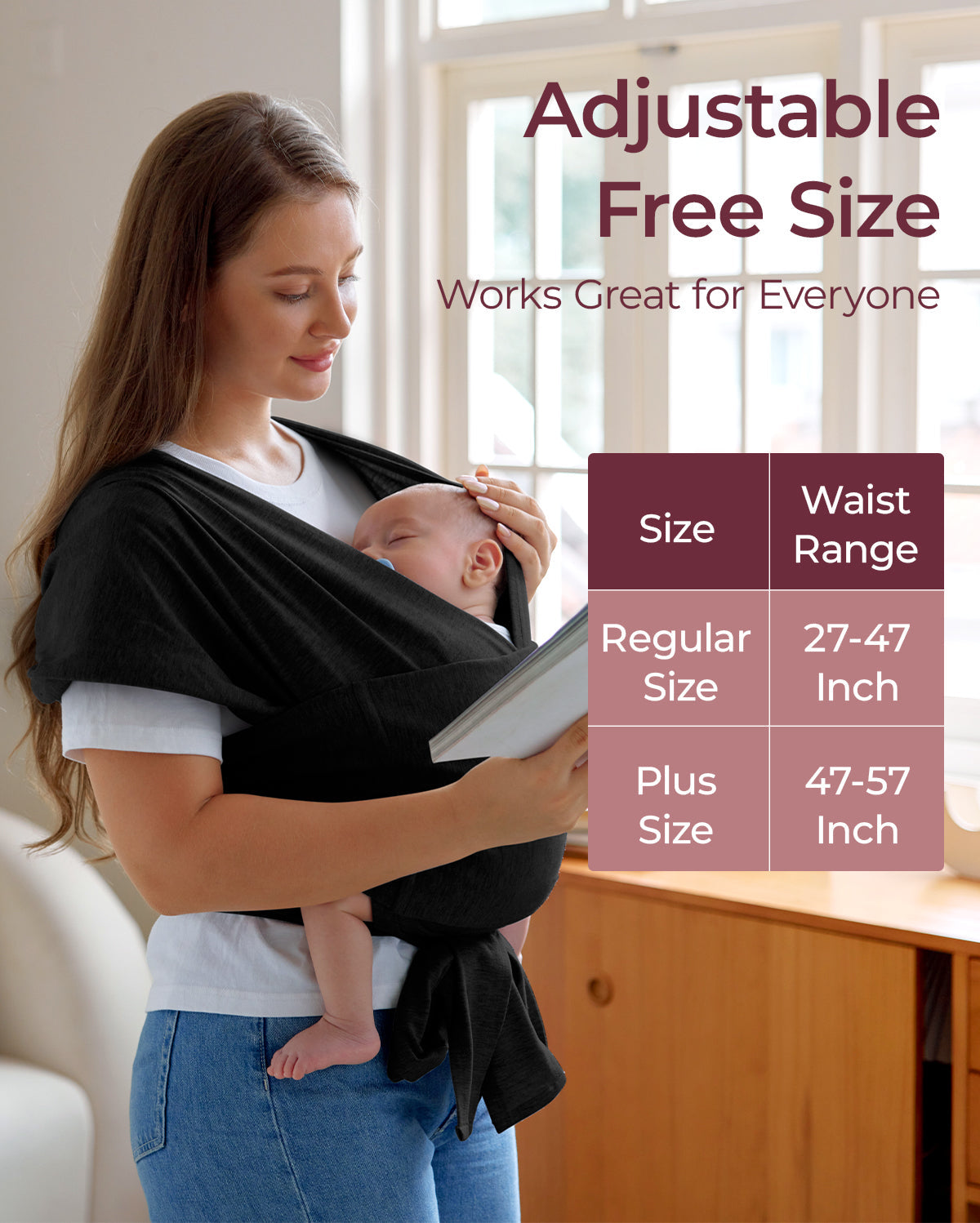 Fácil de llevar con las manos libres - Portabebés Wrap