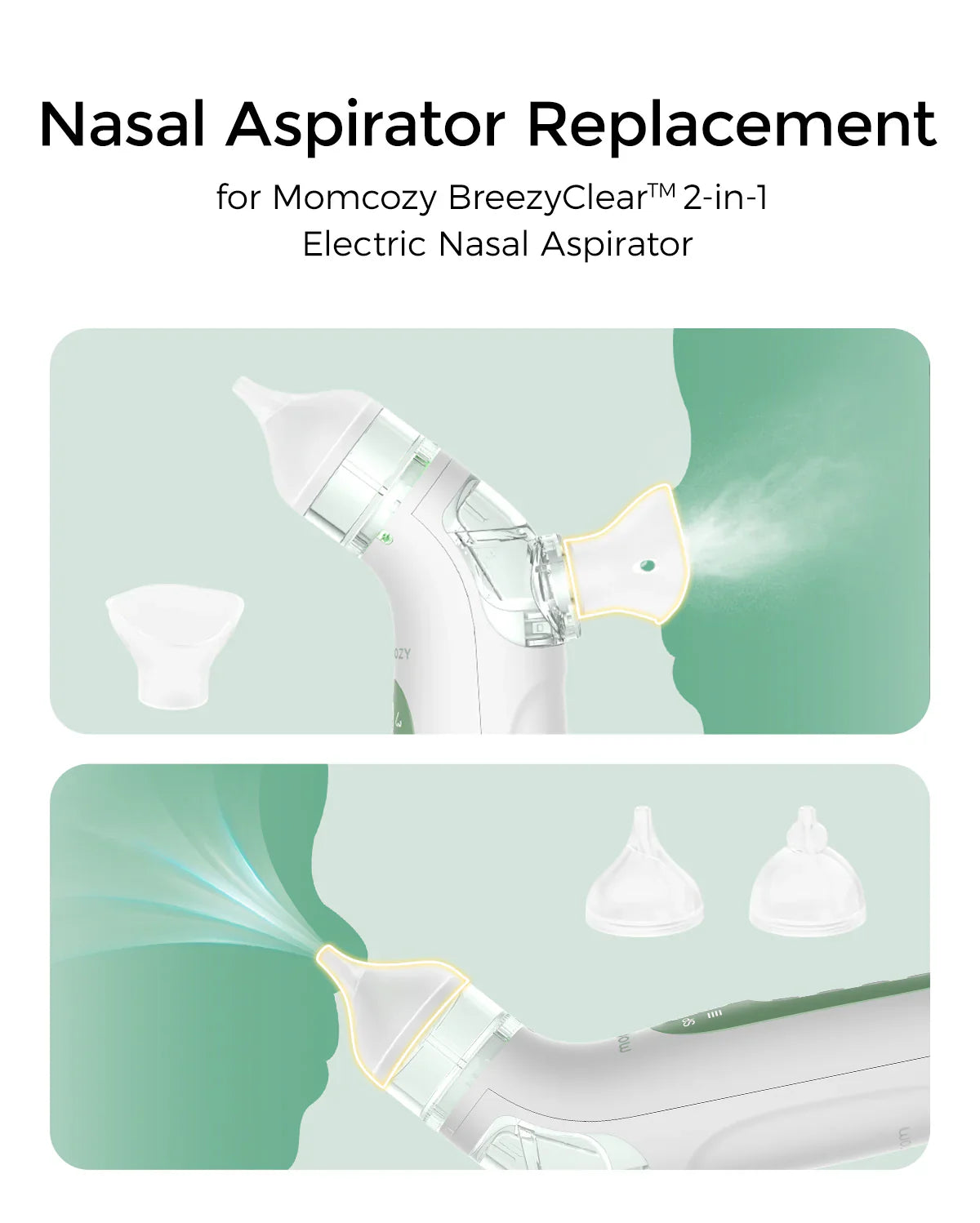 Momcozy BreezyClear™ 2-in-1 Electric Nasal Aspirator Replacement Heads