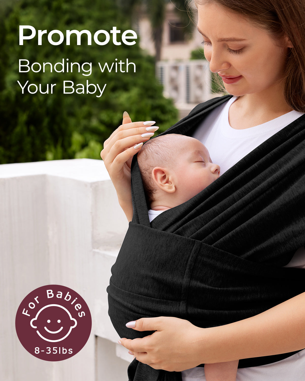Fácil de llevar con las manos libres - Portabebés Wrap