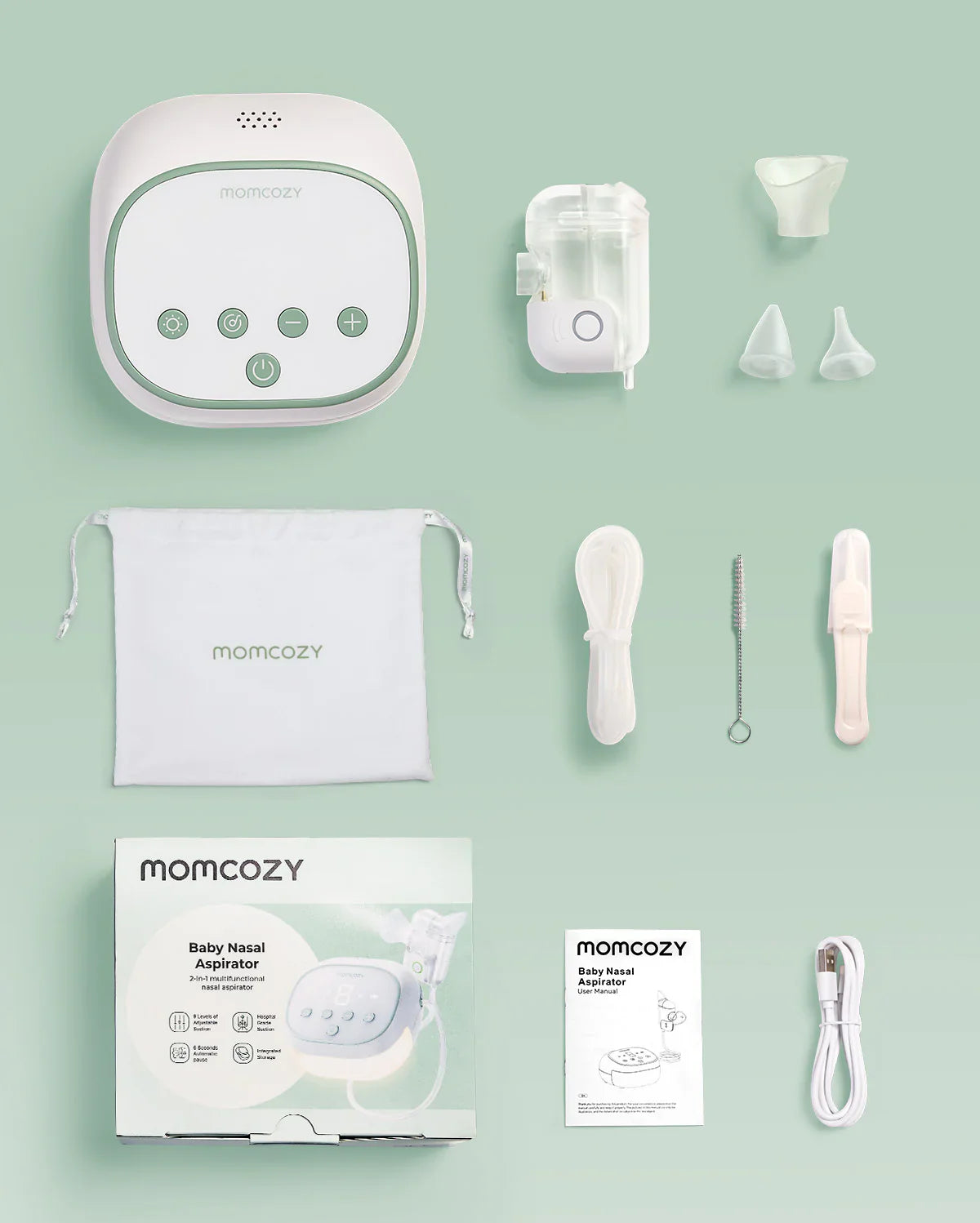 Momcozy BreezyClear Pro™ 2-in-1 Spray & Suction Electric Nasal Aspirator