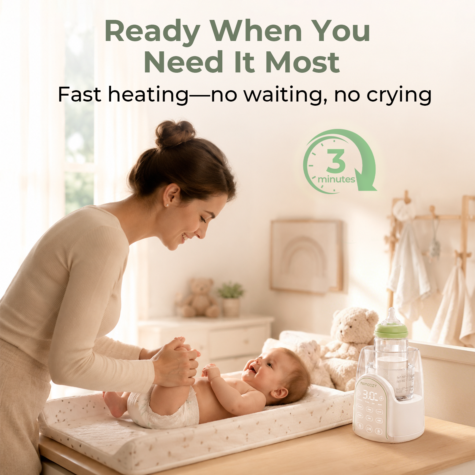 Momcozy Night Pro Baby Bottle Warmer - Night Feeding