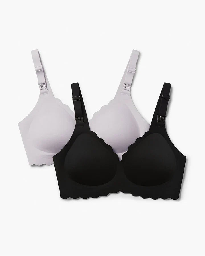 Jelly Strip – Lot de 2 soutiens-gorge d’allaitement push-up sans couture à motif floral