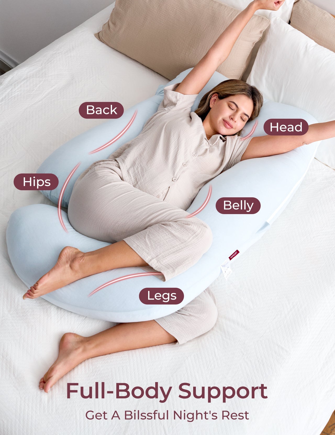 Huggable - Almohada Corporal de Maternidad en Forma de U