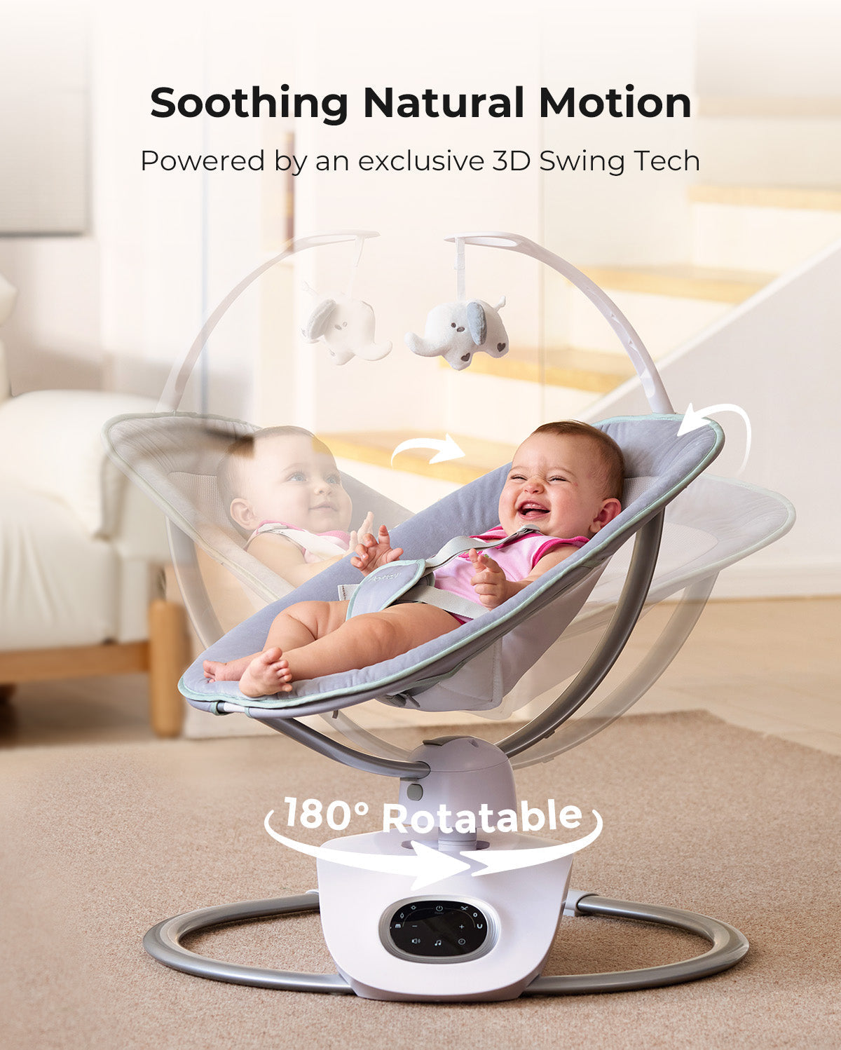 Momcozy CocoSway 3D-Motion Elektrische Babyschaukel