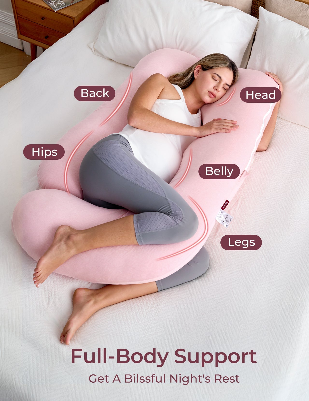 Huggable - Almohada Corporal de Maternidad en Forma de U