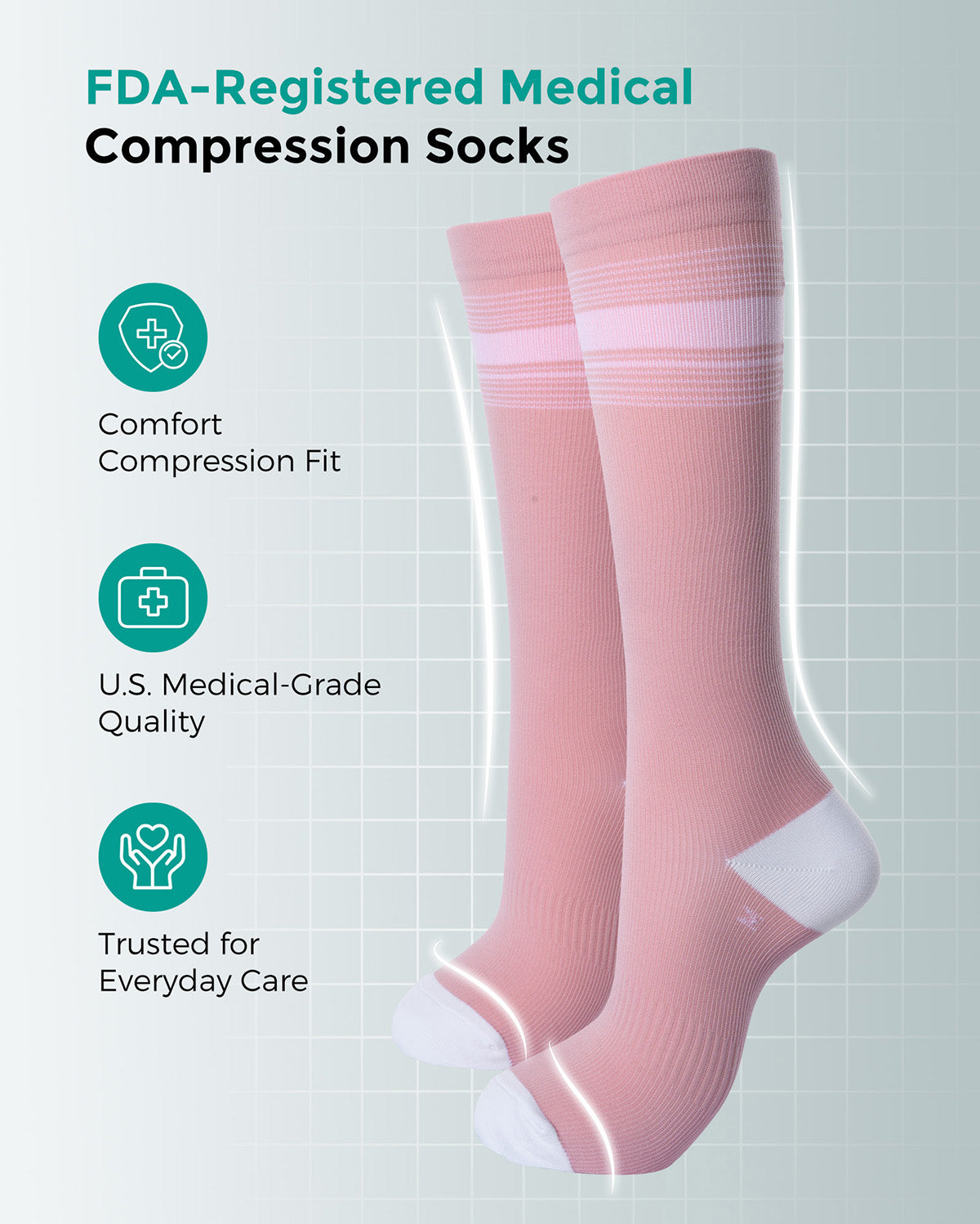 Momcozy Medical Socks 20-30mmHg 2 Pairs