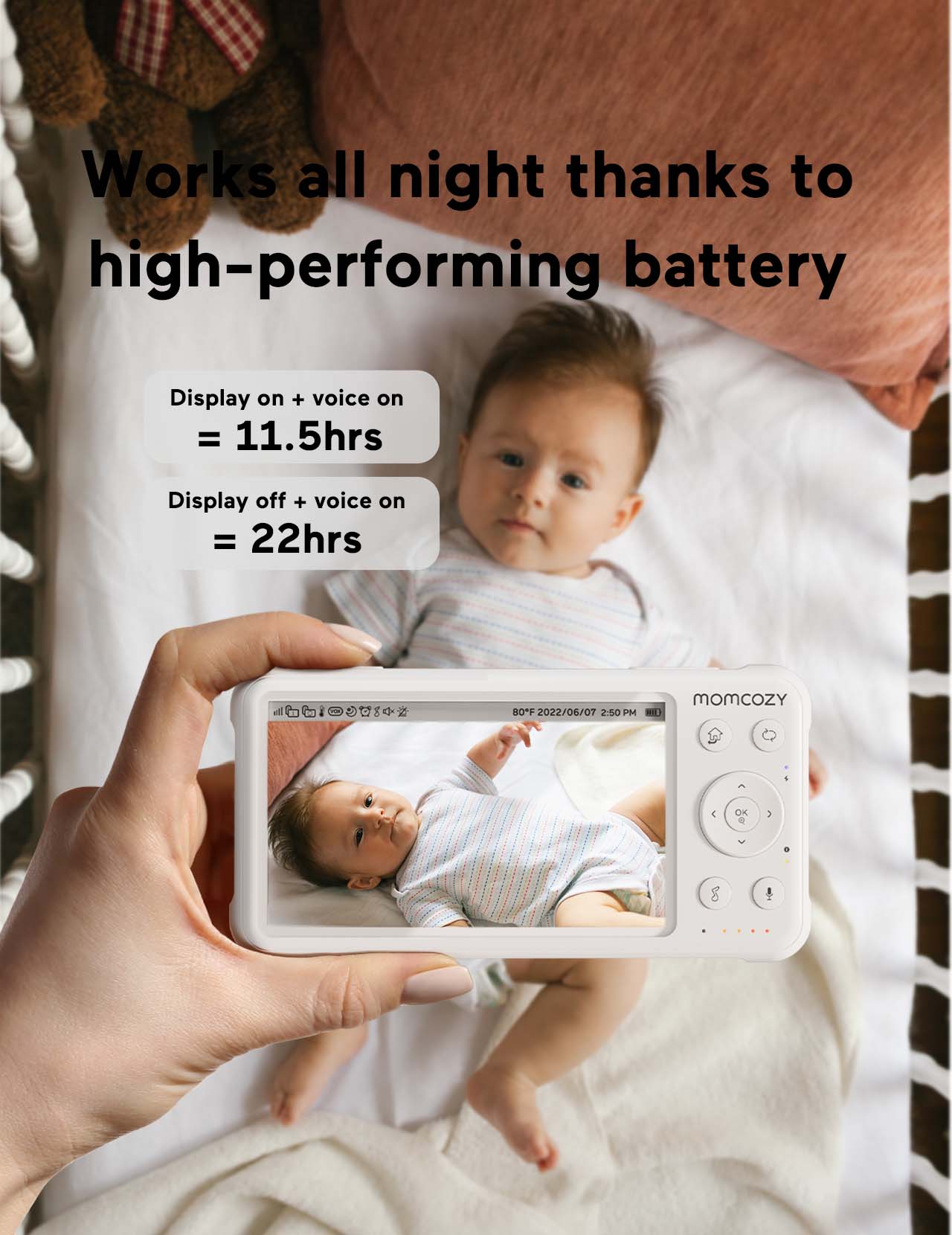 Caméra Full HD 1080p pour moniteur vidéo pour bébé BM01