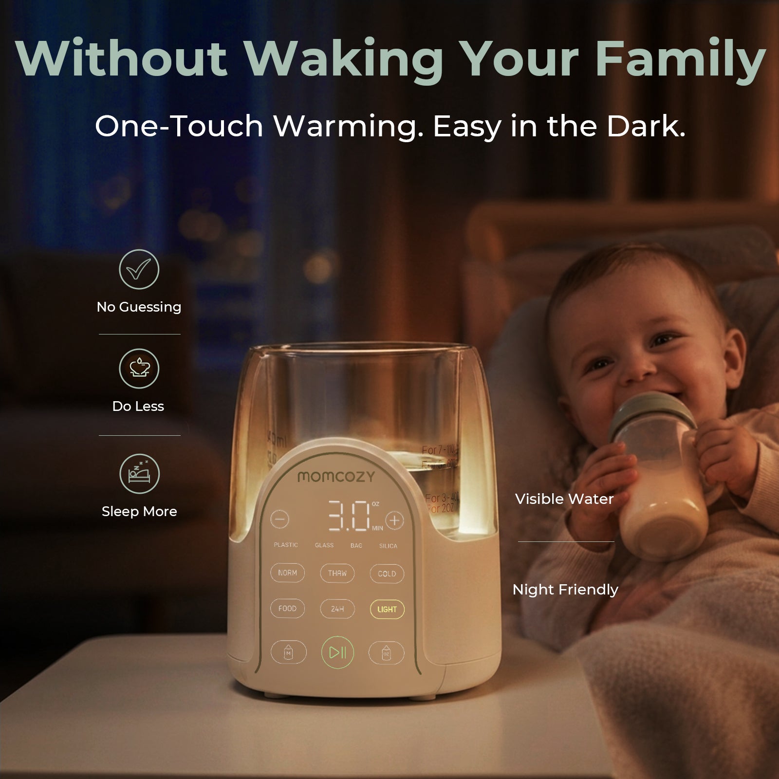 Momcozy Night Pro Baby Bottle Warmer - Night Feeding