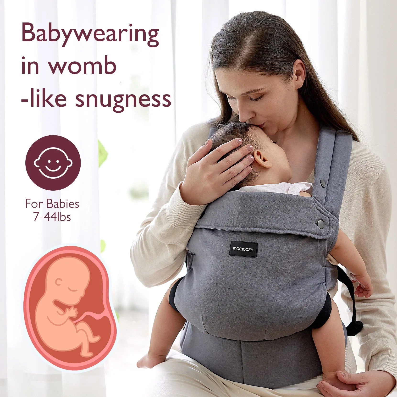 PureHug Baby Carrier - Grey Color