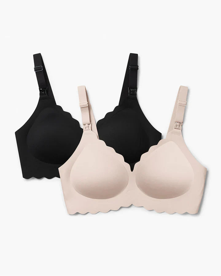 Jelly Strip – Lot de 2 soutiens-gorge d’allaitement push-up sans couture à motif floral