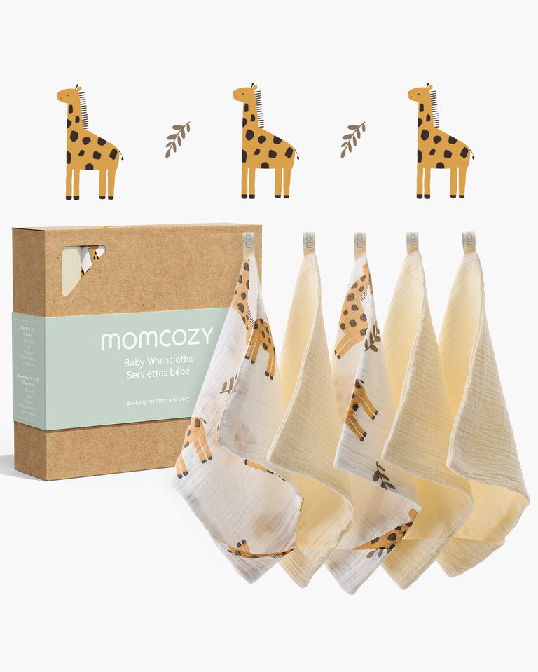 Translation missing: en.Momcozy Baby Washcloths – Soft 4-Layer Cotton, Gentle for Newborns