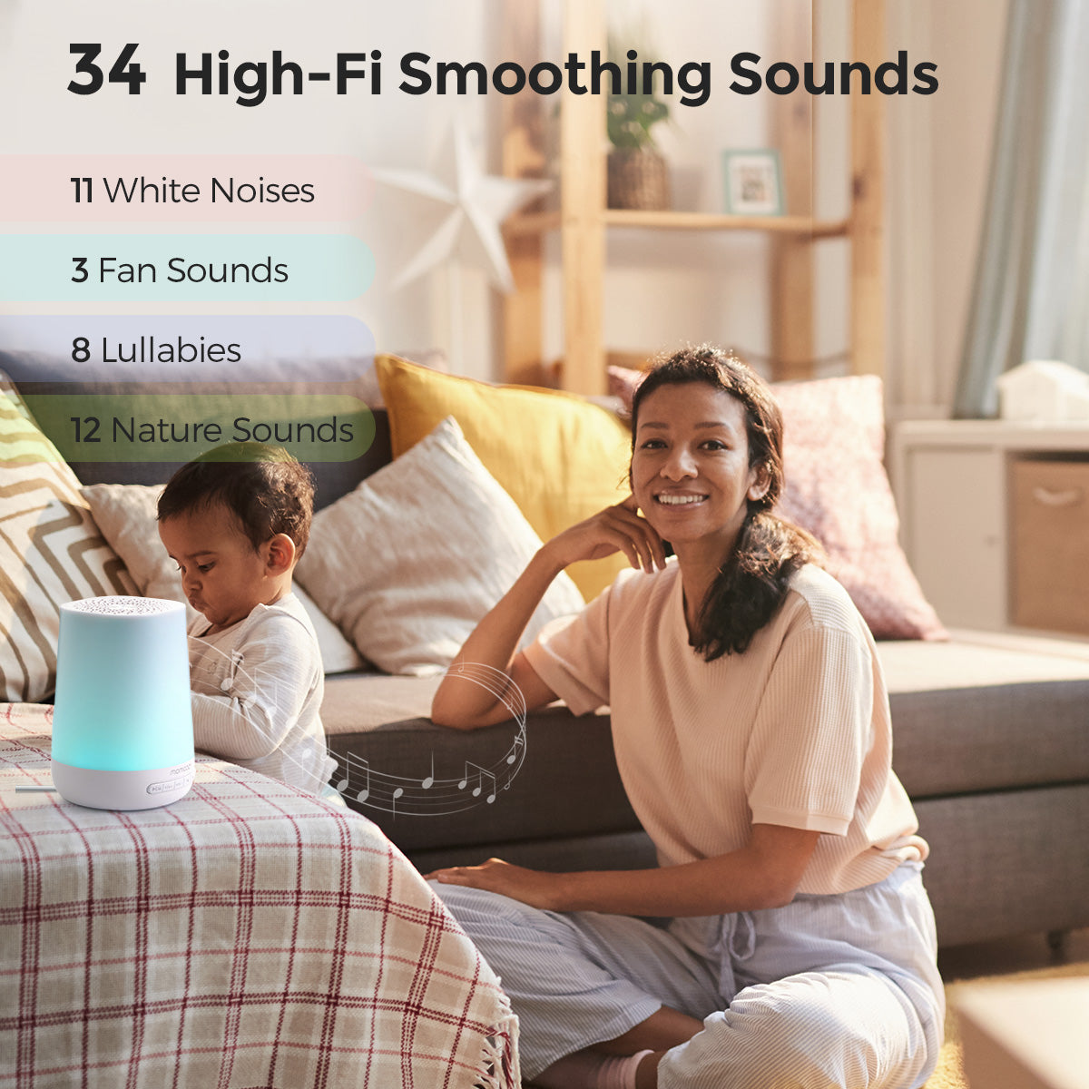 Smart Baby Sound Machine - App Remote Control