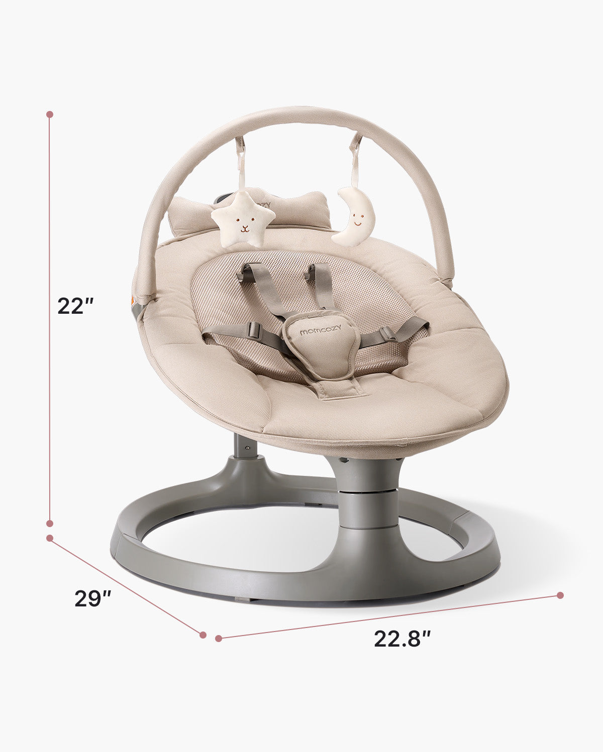 Columpio eléctrico para bebés 2 en 1 de Momcozy