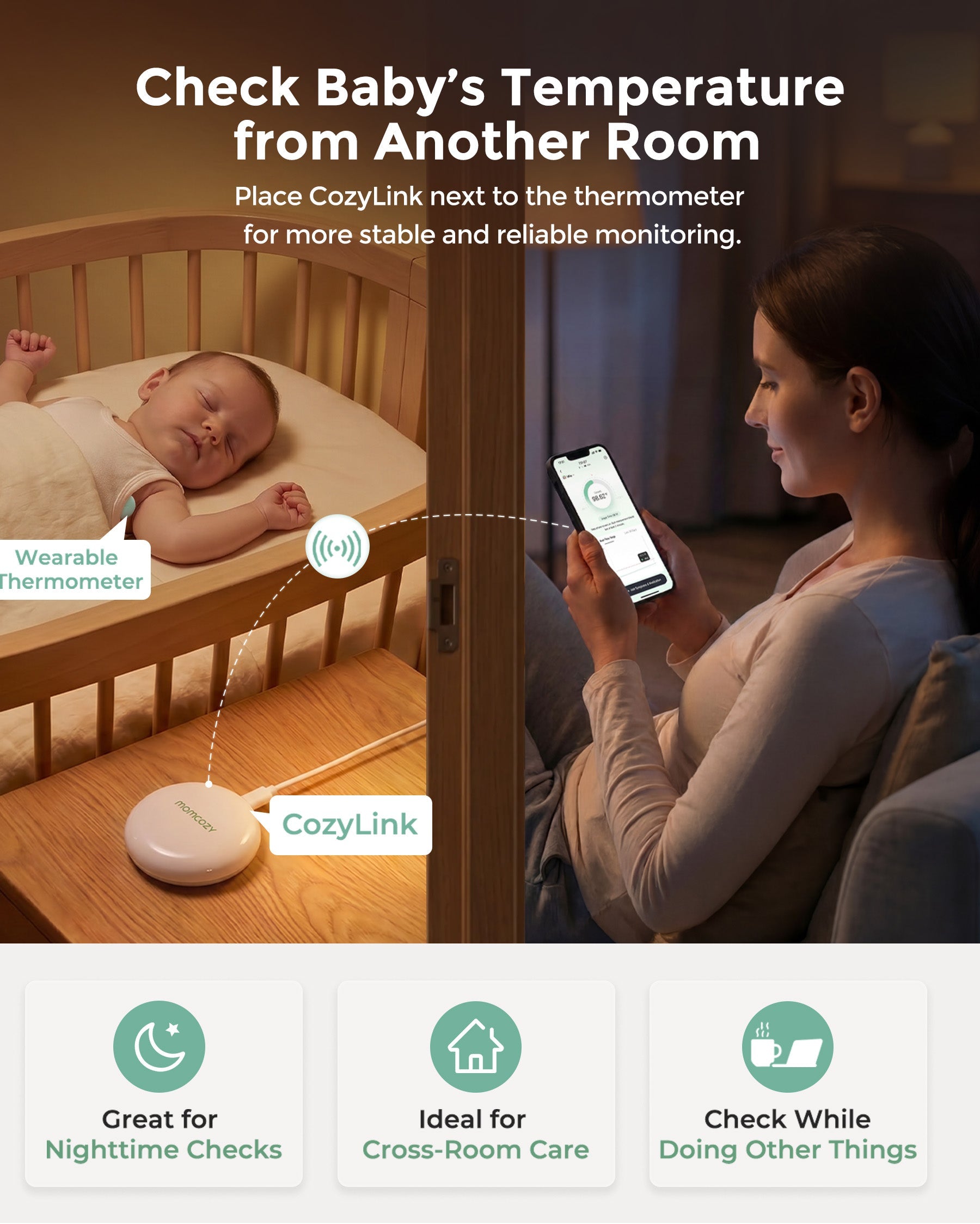 Cozylink Signal Booster for Wearable Digital Thermometer