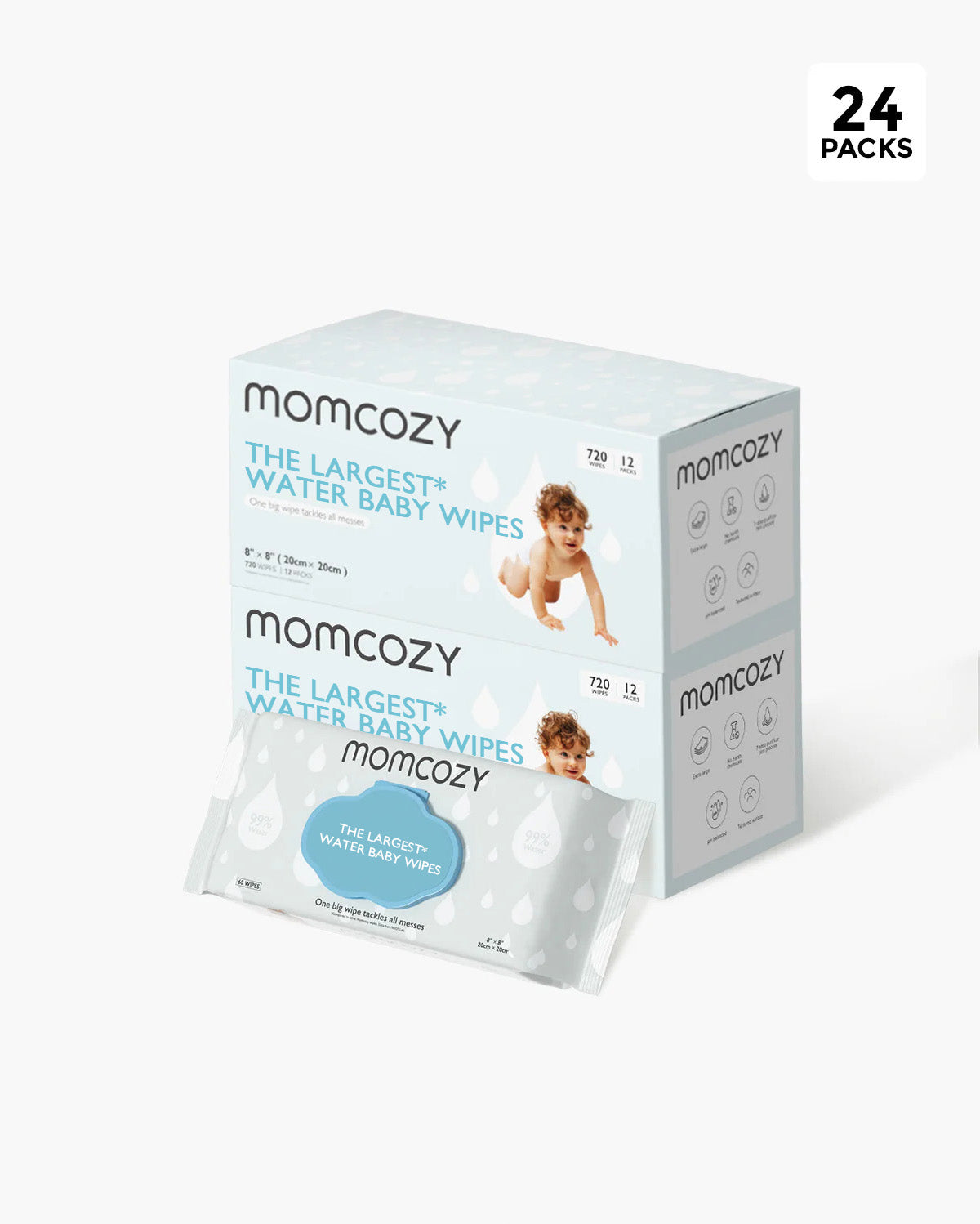 99% Water Baby Wipes - Higher Level of Purity