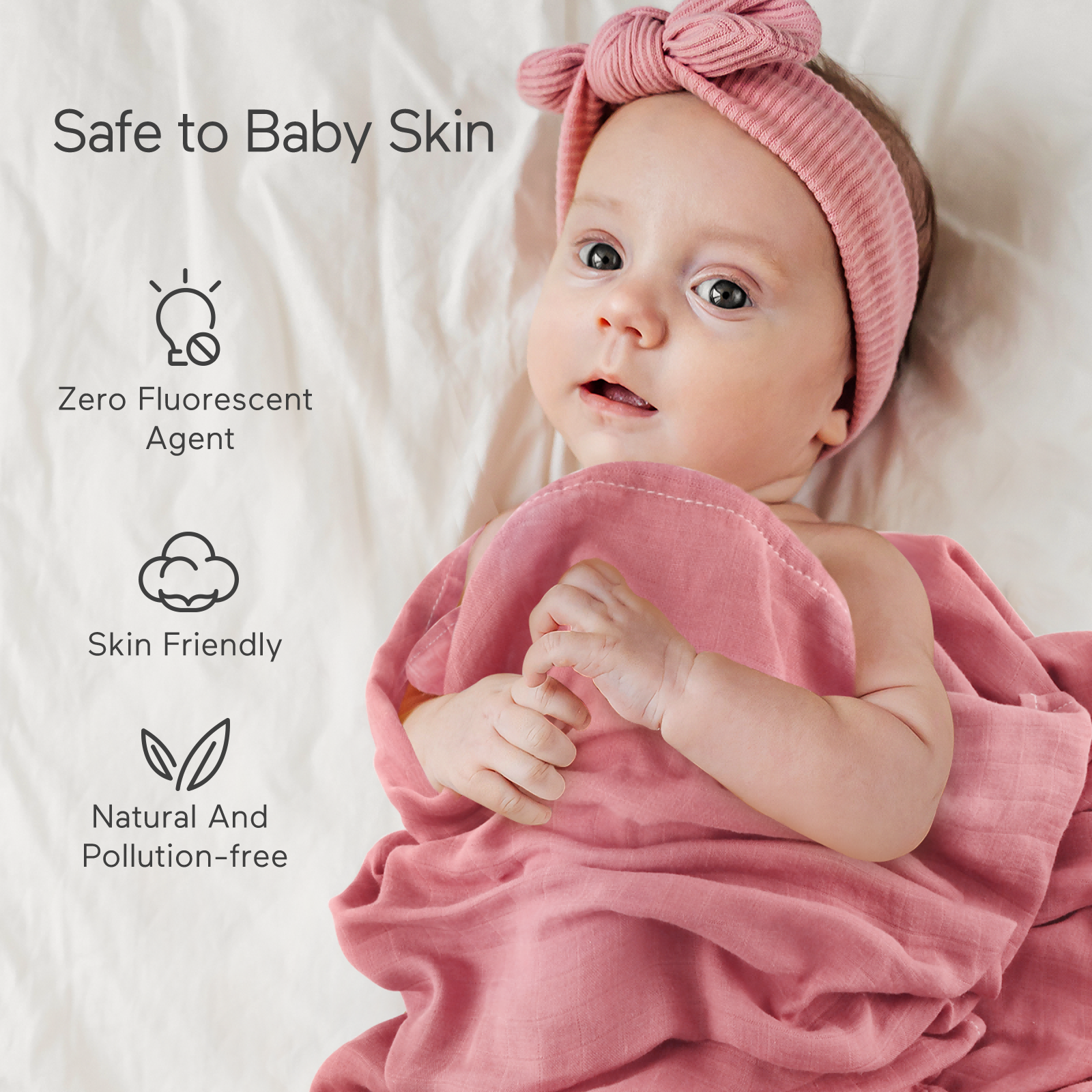 Momcozy Weichheit Swaddle Decken - Lila Blume (2 Pack)