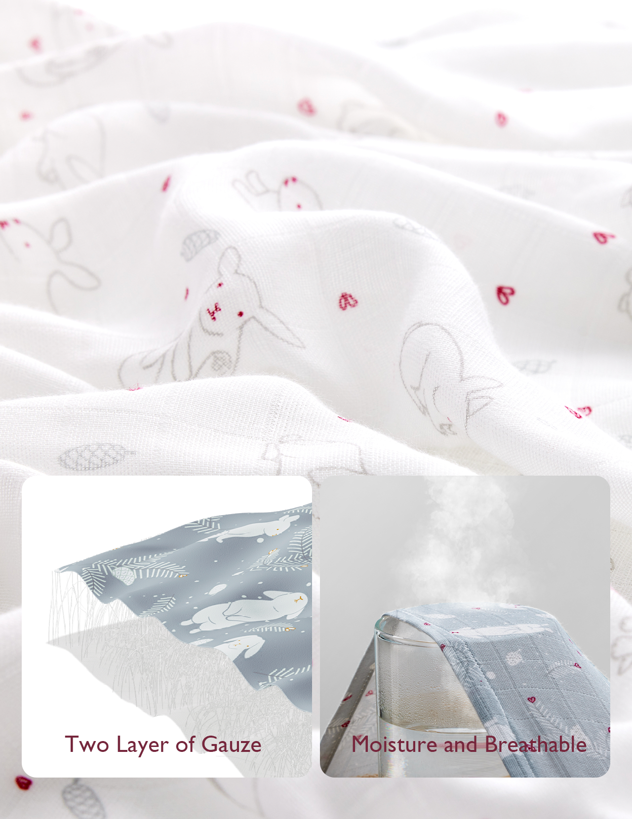 Momcozy Muslin Smouddle Baby Couvertures, 4 pack