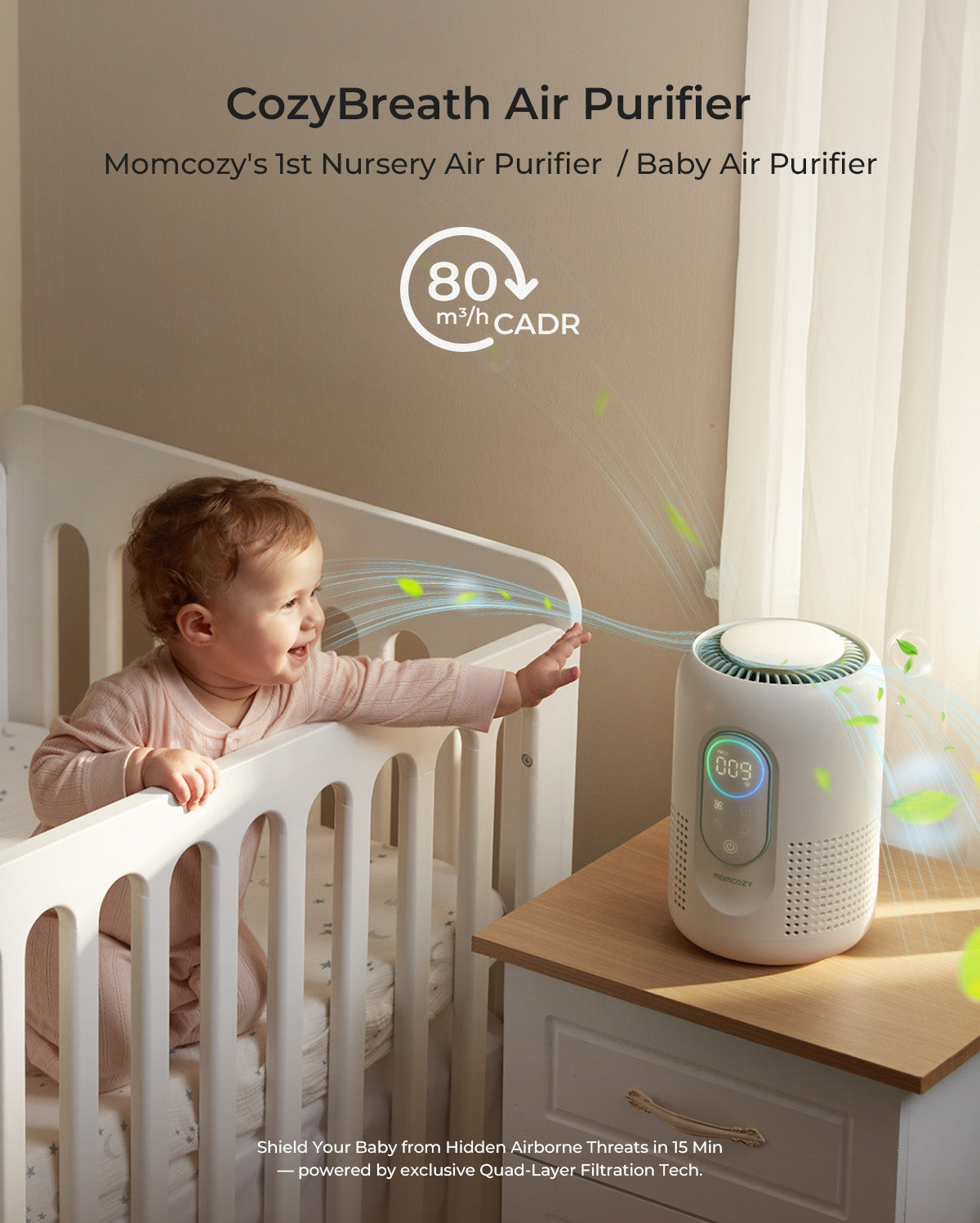 Momcozy CozyBreath Oczyszczacz Powietrza dla Niemowląt