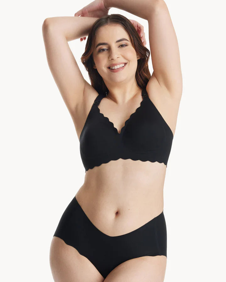 Jelly Strip – Lot de 2 soutiens-gorge d’allaitement push-up sans couture à motif floral