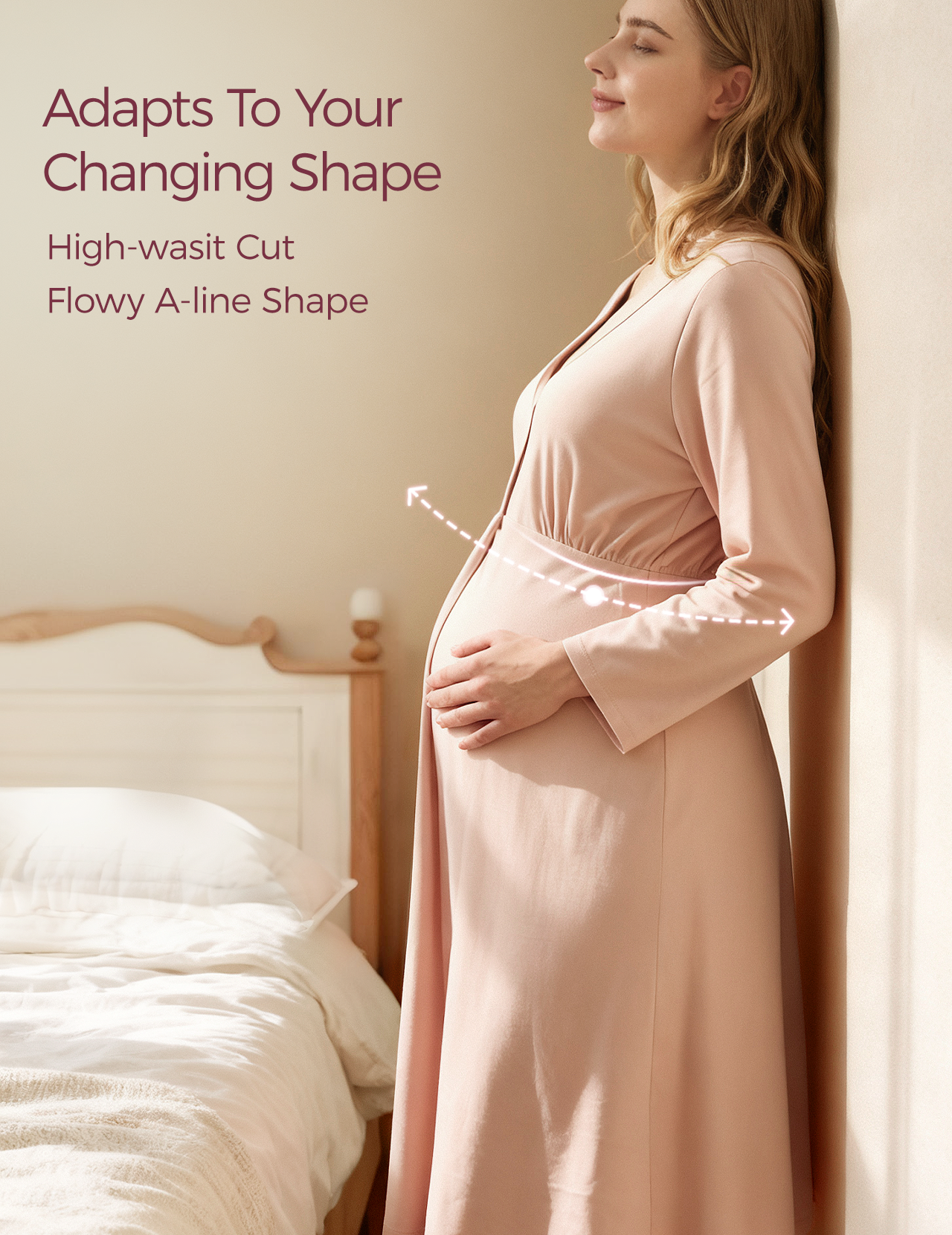 Momcozy Womens Nursing Maternity Nightgown for Breastfeeding