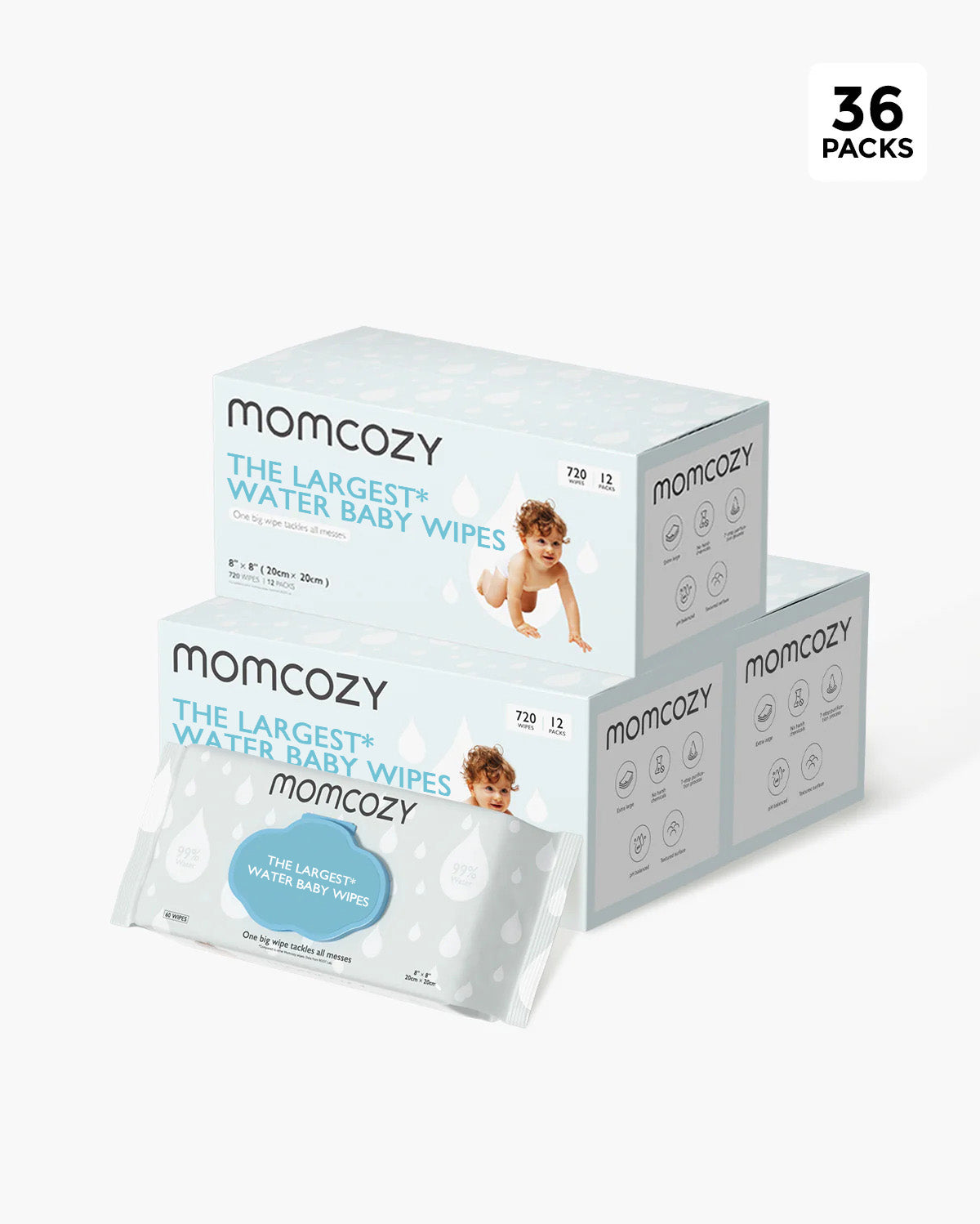 99% Water Baby Wipes - Higher Level of Purity