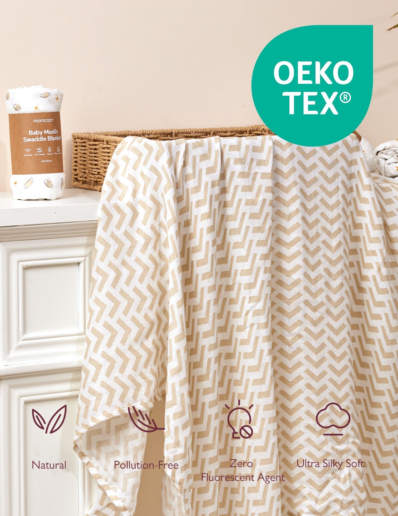 Momcozy Muslin Smouddle Baby Couvertures, 4 pack