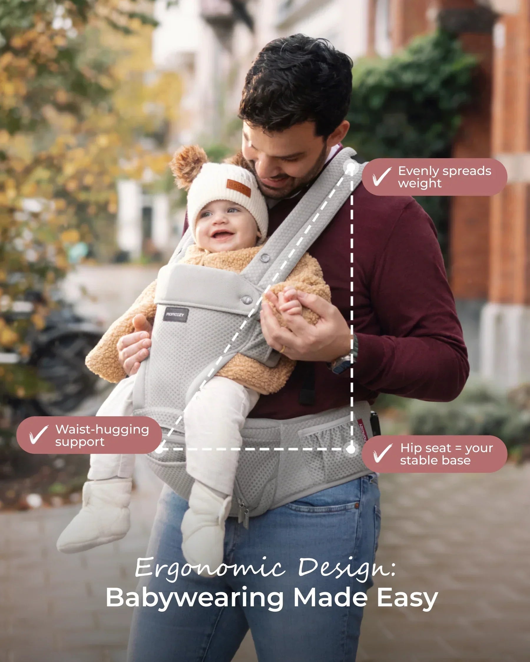 Momcozy 2-in-1 Nosidełko Biodrowe