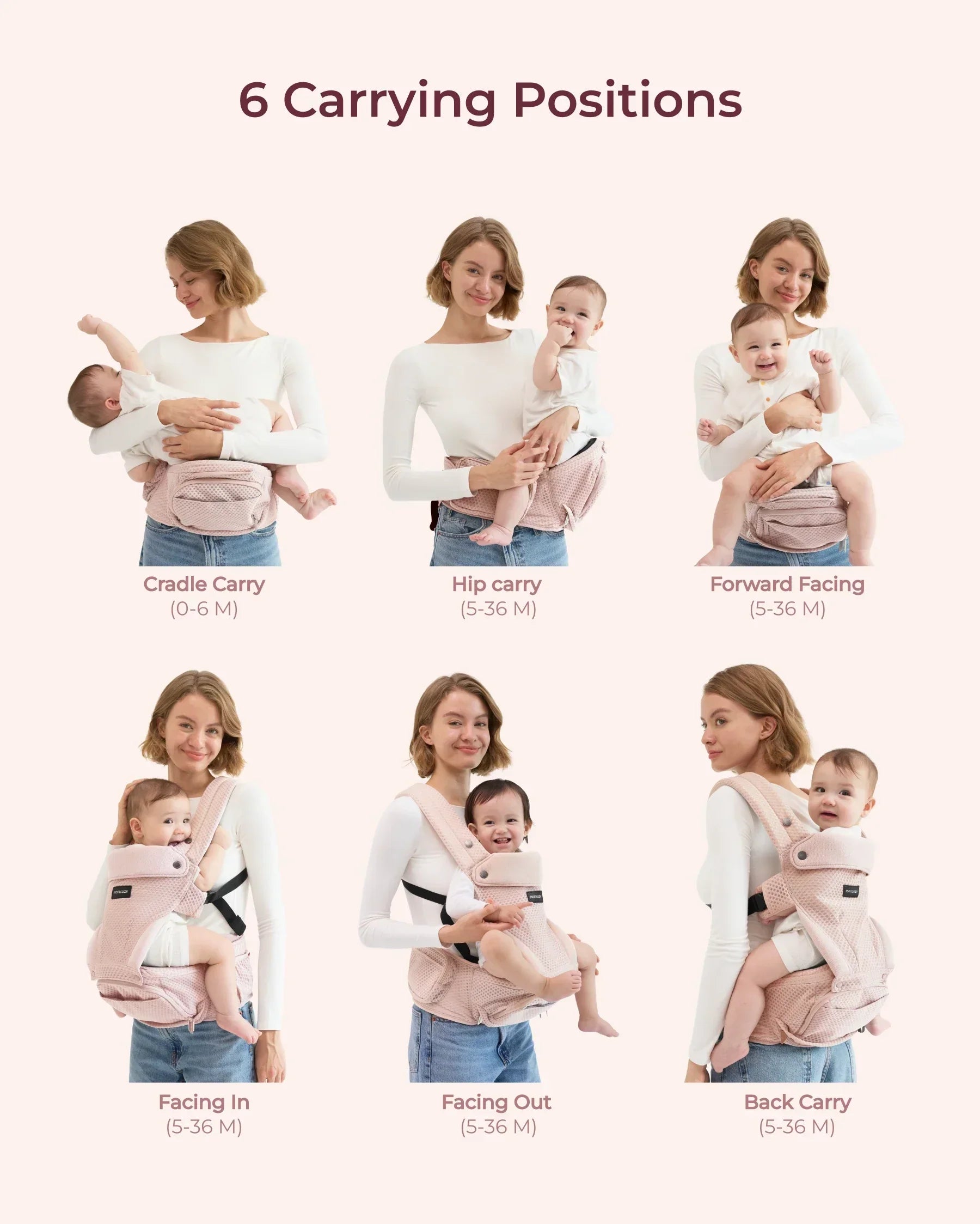 Momcozy 2-in-1 Nosidełko Biodrowe