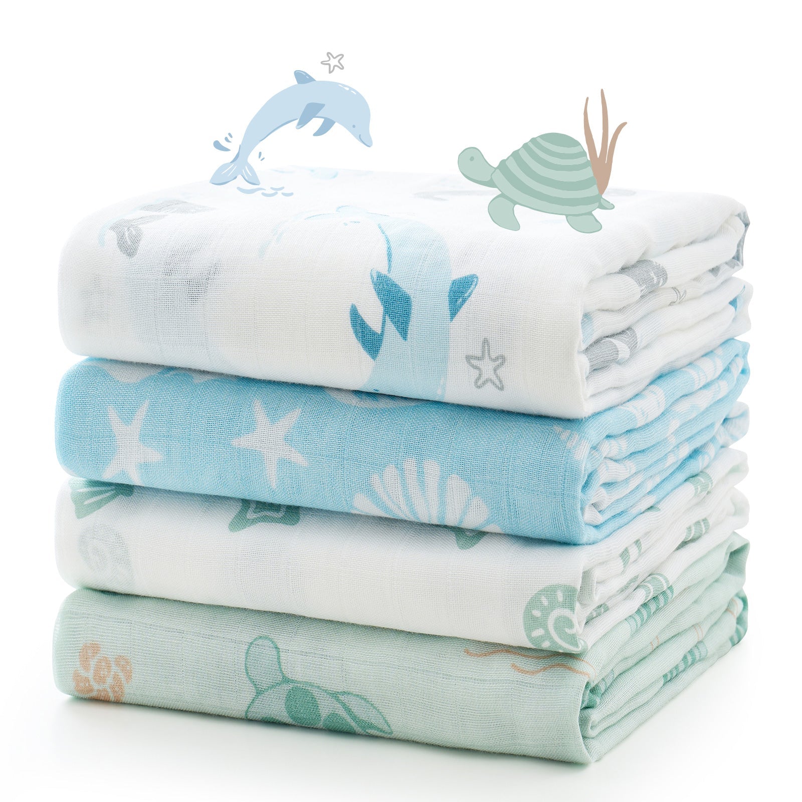Momcozy Soiltness Smouddle Couvertures - Fleur violette (2 pack)
