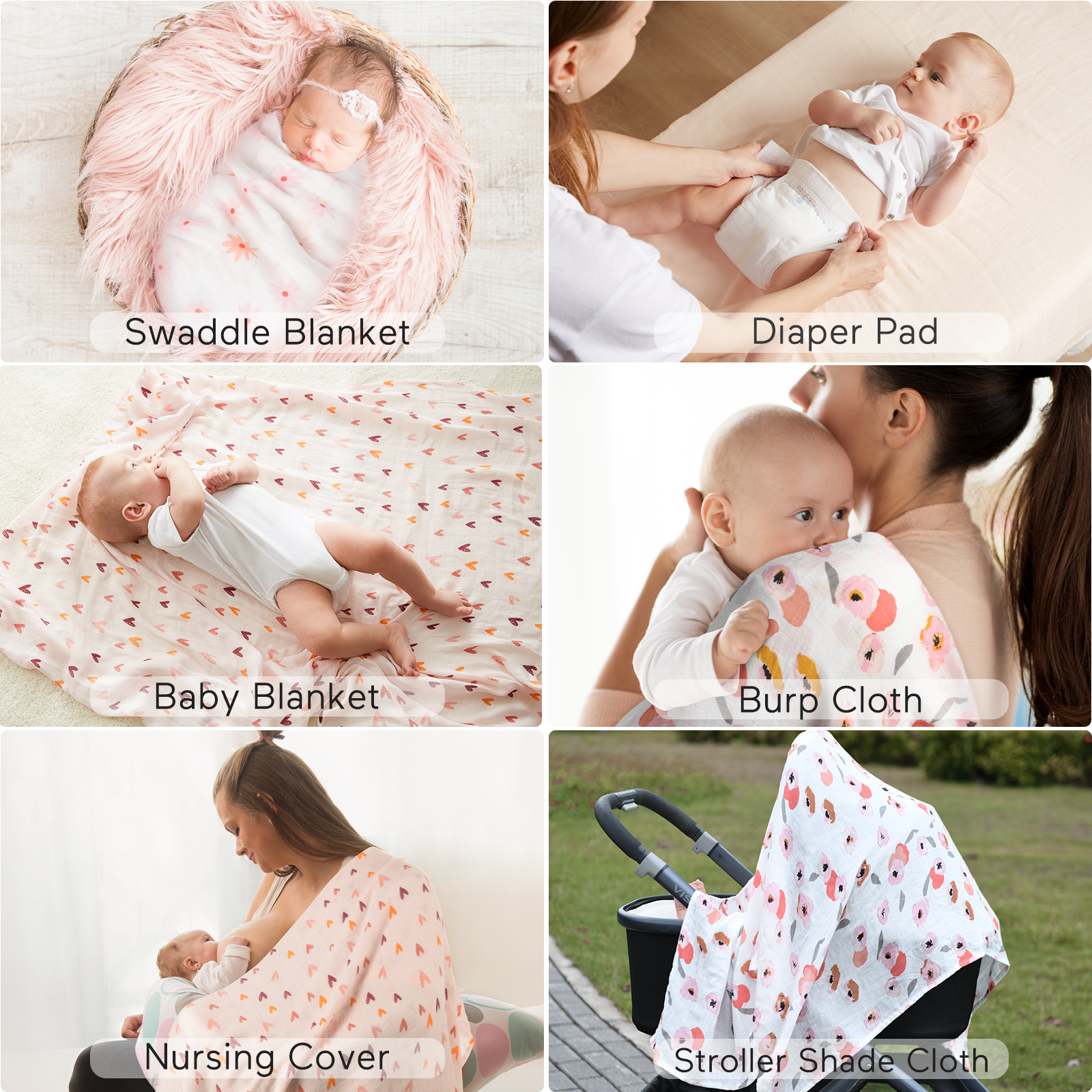 Momcozy Muslin Smouddle Baby Couvertures, 4 pack