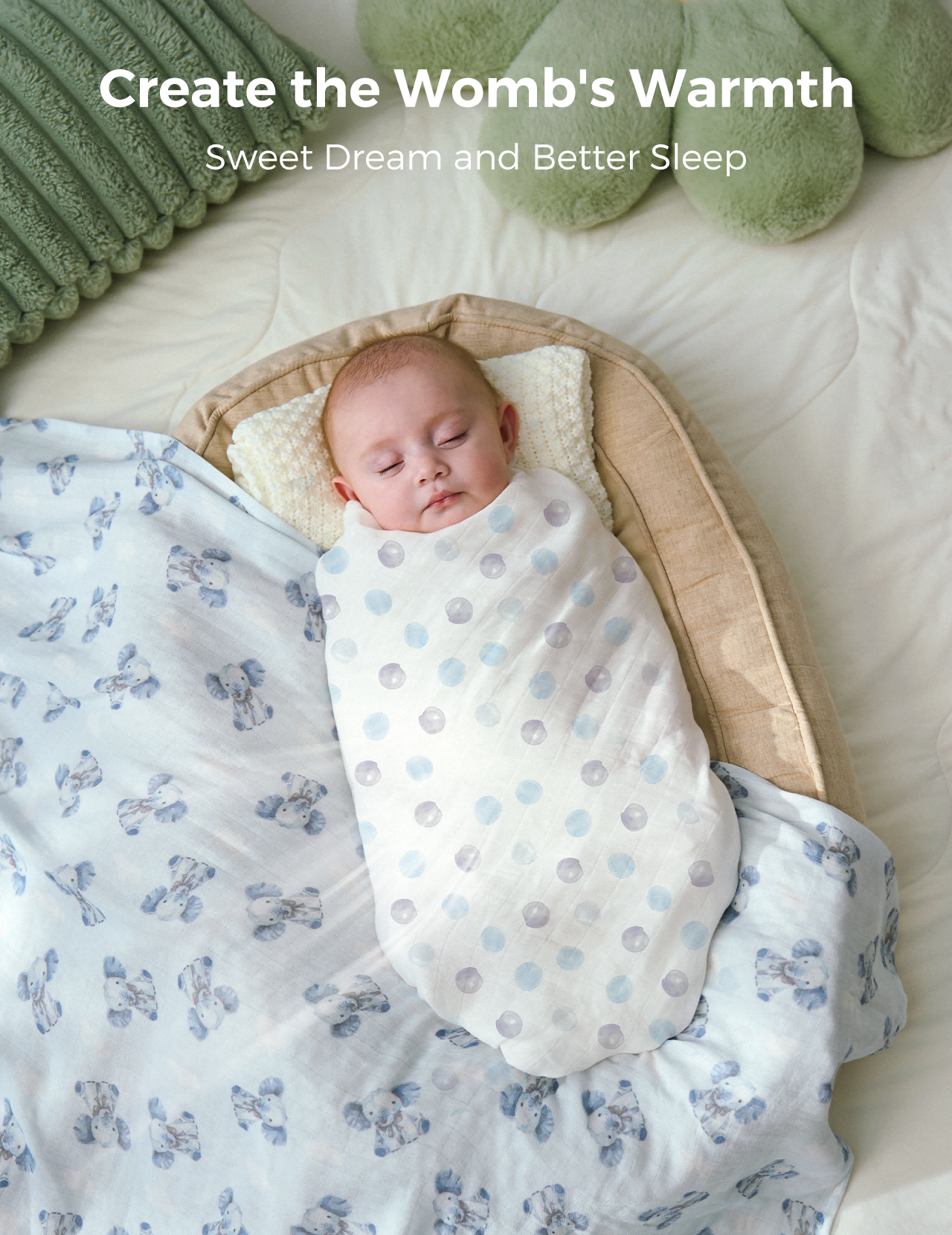 Momcozy Softness Smouddle Couvertures - Beau lapin (2 pack)