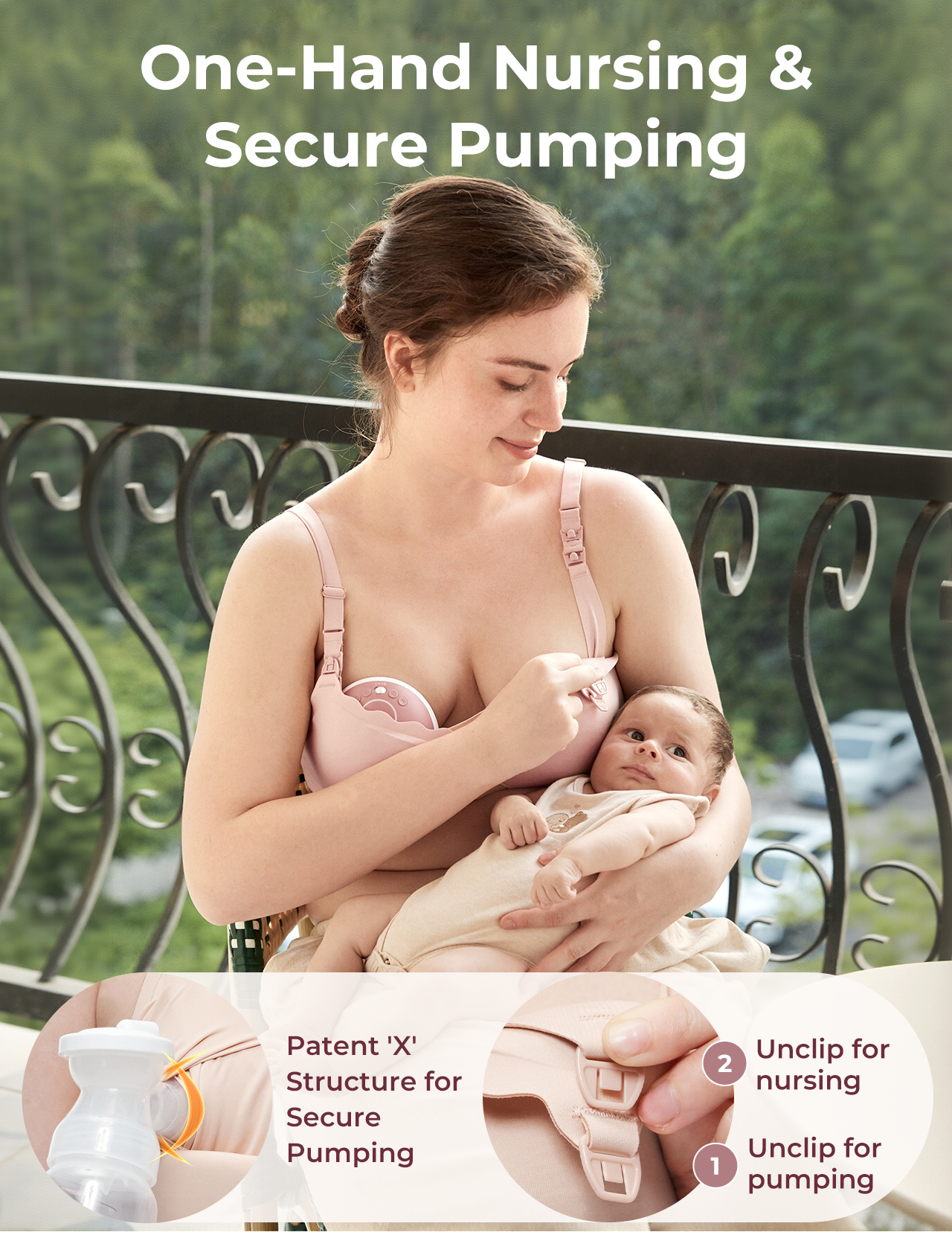 Momcozy Hands-Free Chłodzący Biustonosz do Karmienia i Odciągania Pokarmu
