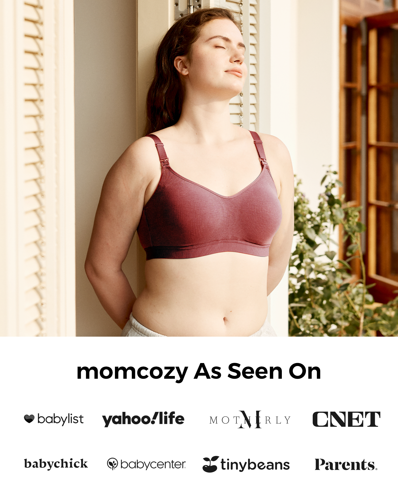 Soutien-gorge de tirage sans fil et sans coutures en tissu Tencel™ Momcozy