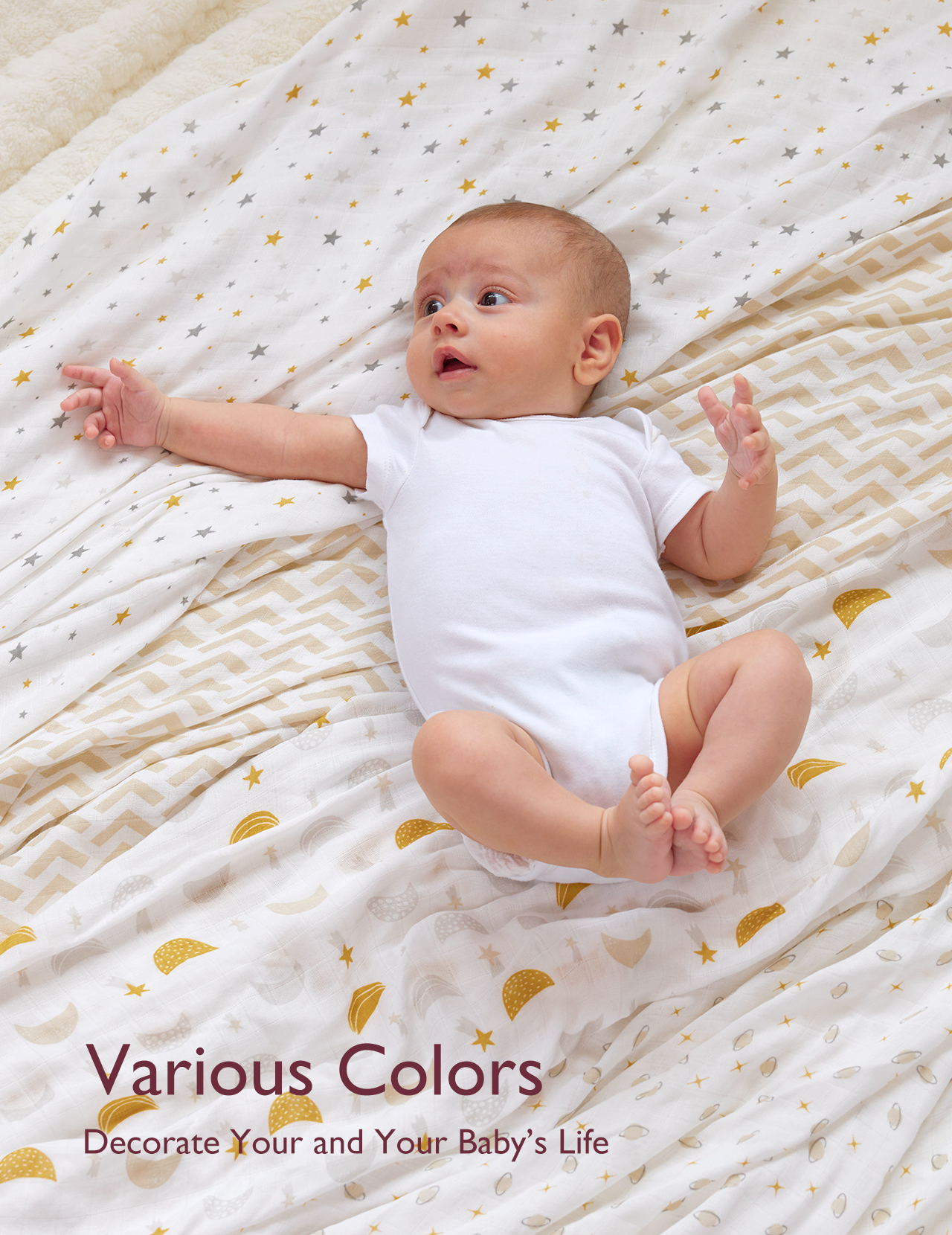Momcozy Muslin Smouddle Baby Couvertures, 4 pack
