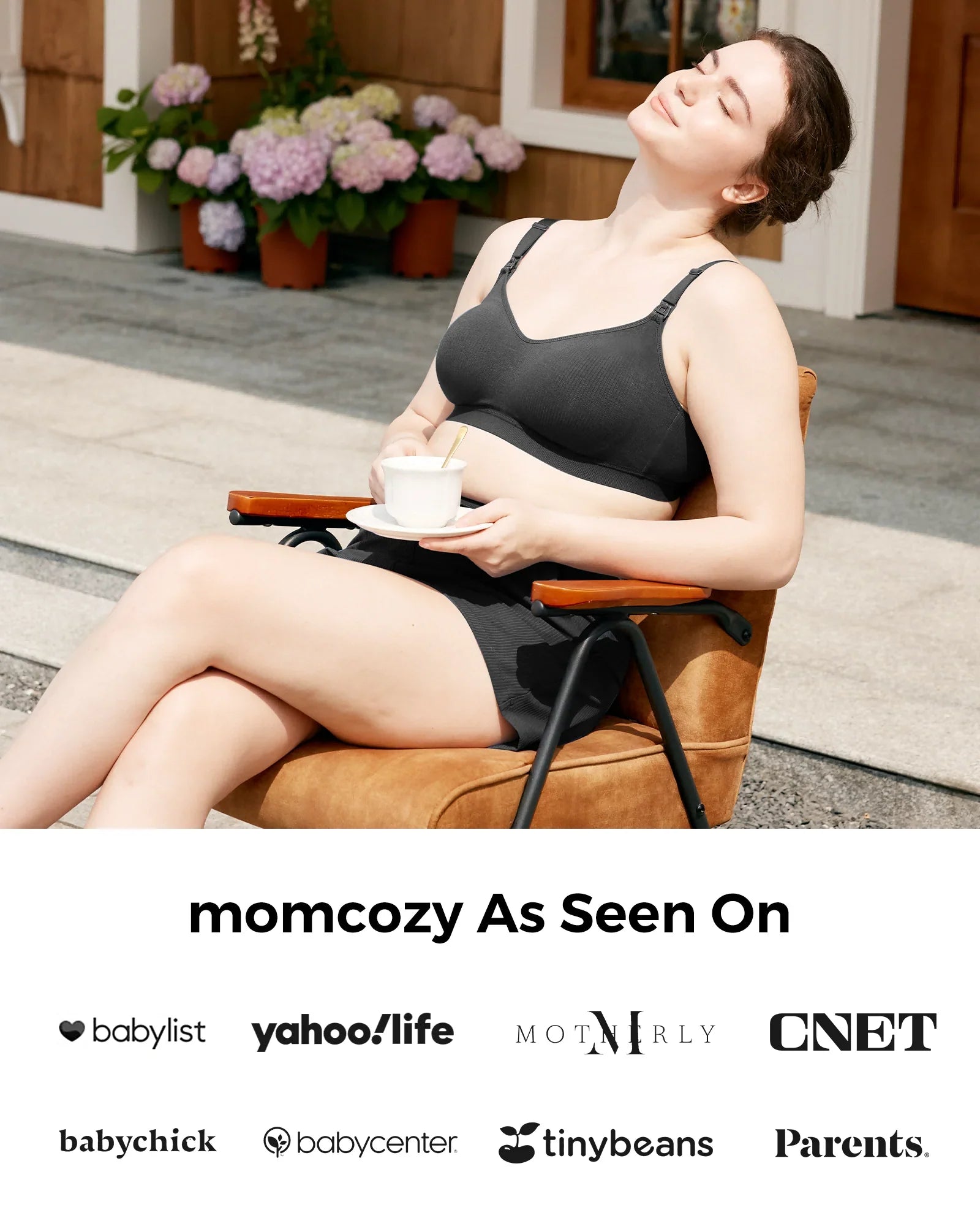Soutien-gorge de tirage sans fil et sans coutures en tissu Tencel™ Momcozy