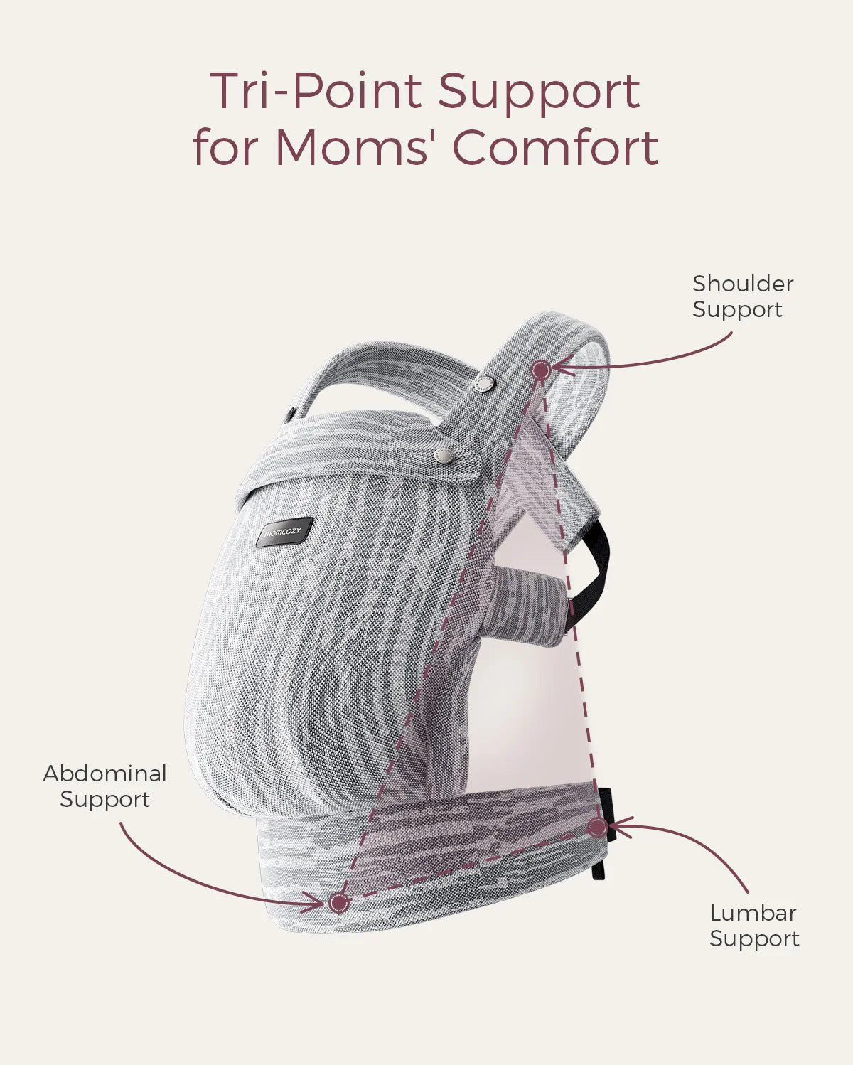 Momcozy HeriHug 100% Leinen Babytrage
