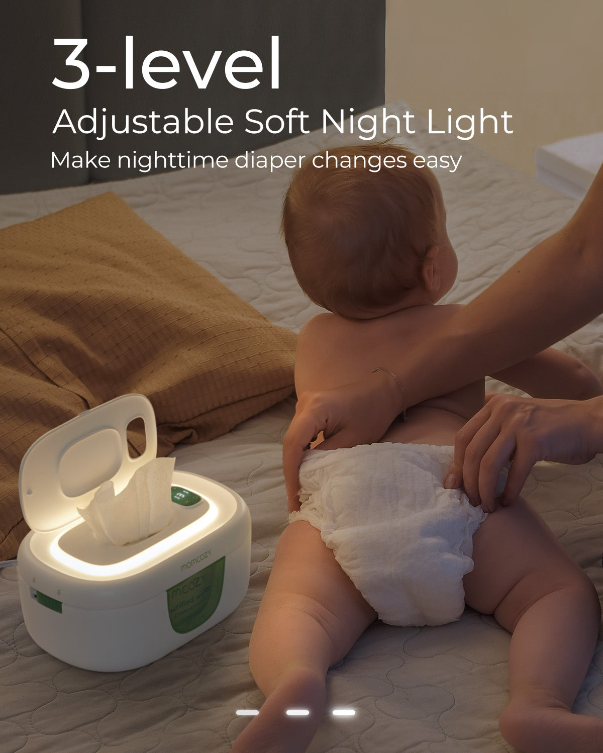 Chauffe-lingettes pour bébé grande capacité Momcozy