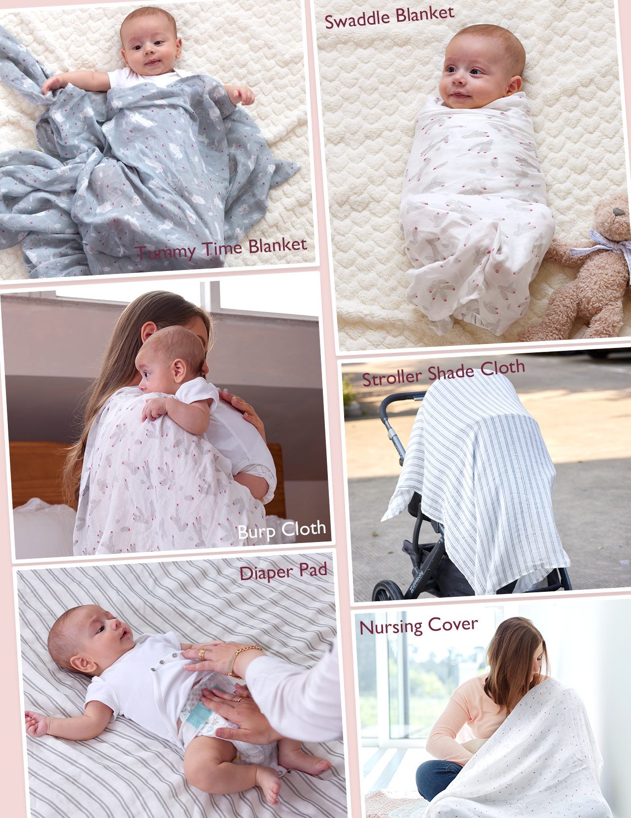 Momcozy Muslin Smouddle Baby Couvertures, 4 pack