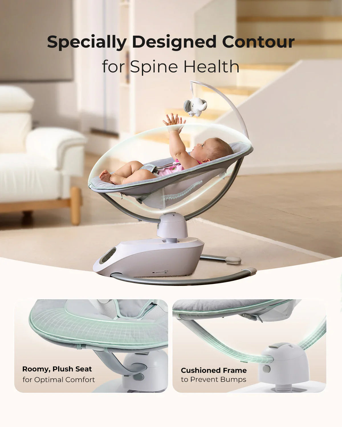 Momcozy CocoSway 3D-Motion Elektrische Babyschaukel