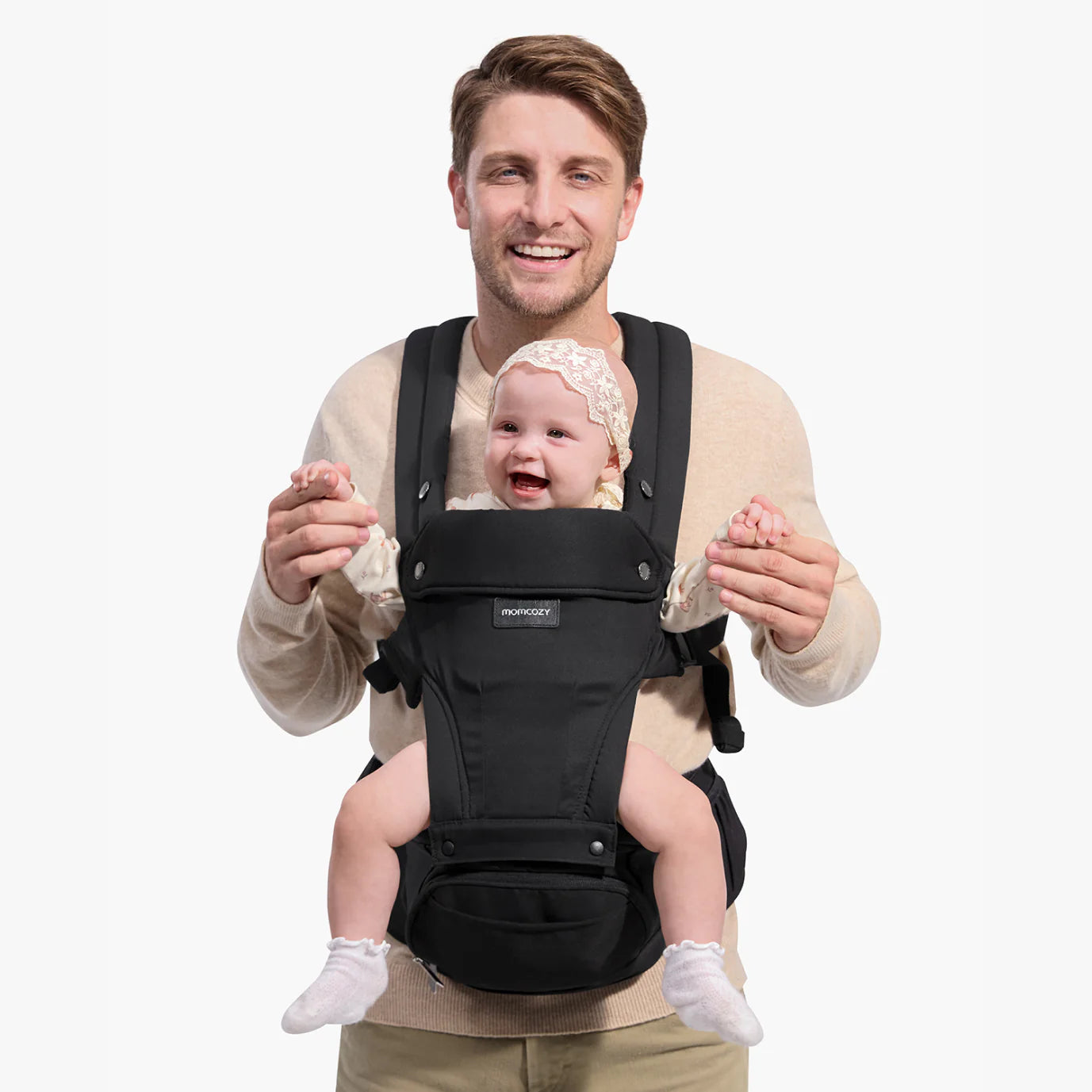 Portabebés Momcozy Move2Fit con asiento ergonómico