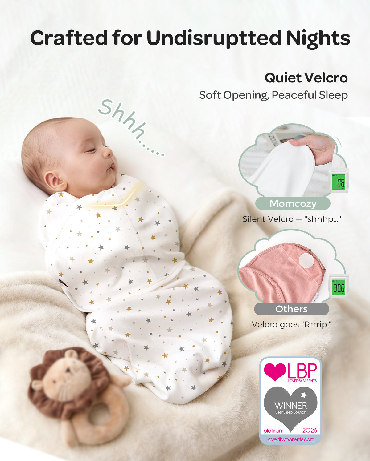 Mapas de bebé Momcozy Muslin Swaddle, 4 paquete