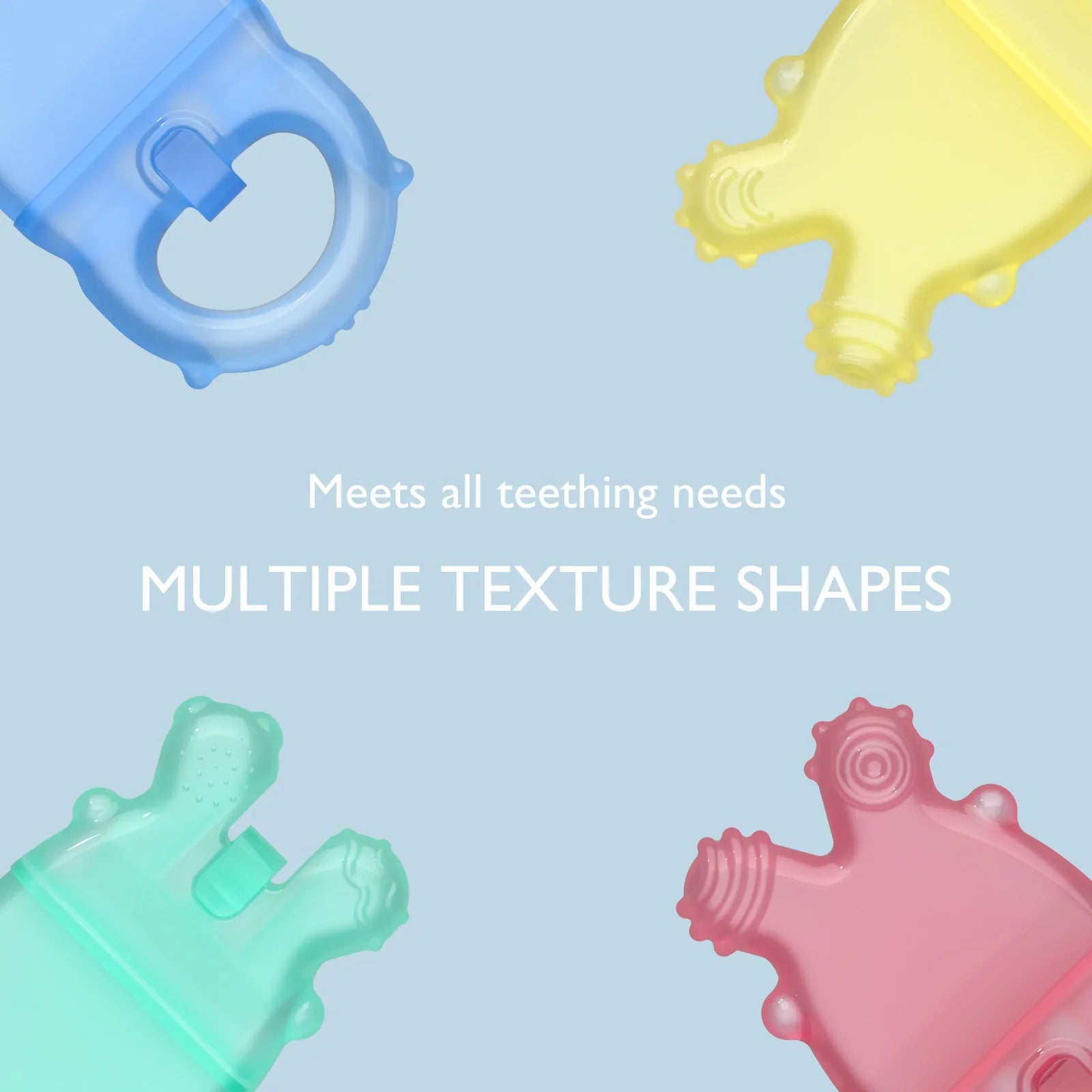 Momcozy Water Fillable Teether (Green and Pink 2 Pcs)