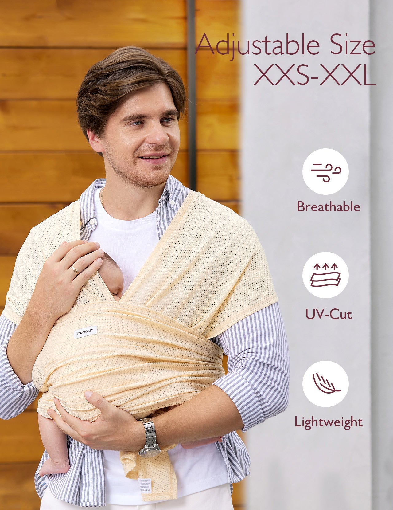 Fácil de llevar con las manos libres - Portabebés Wrap