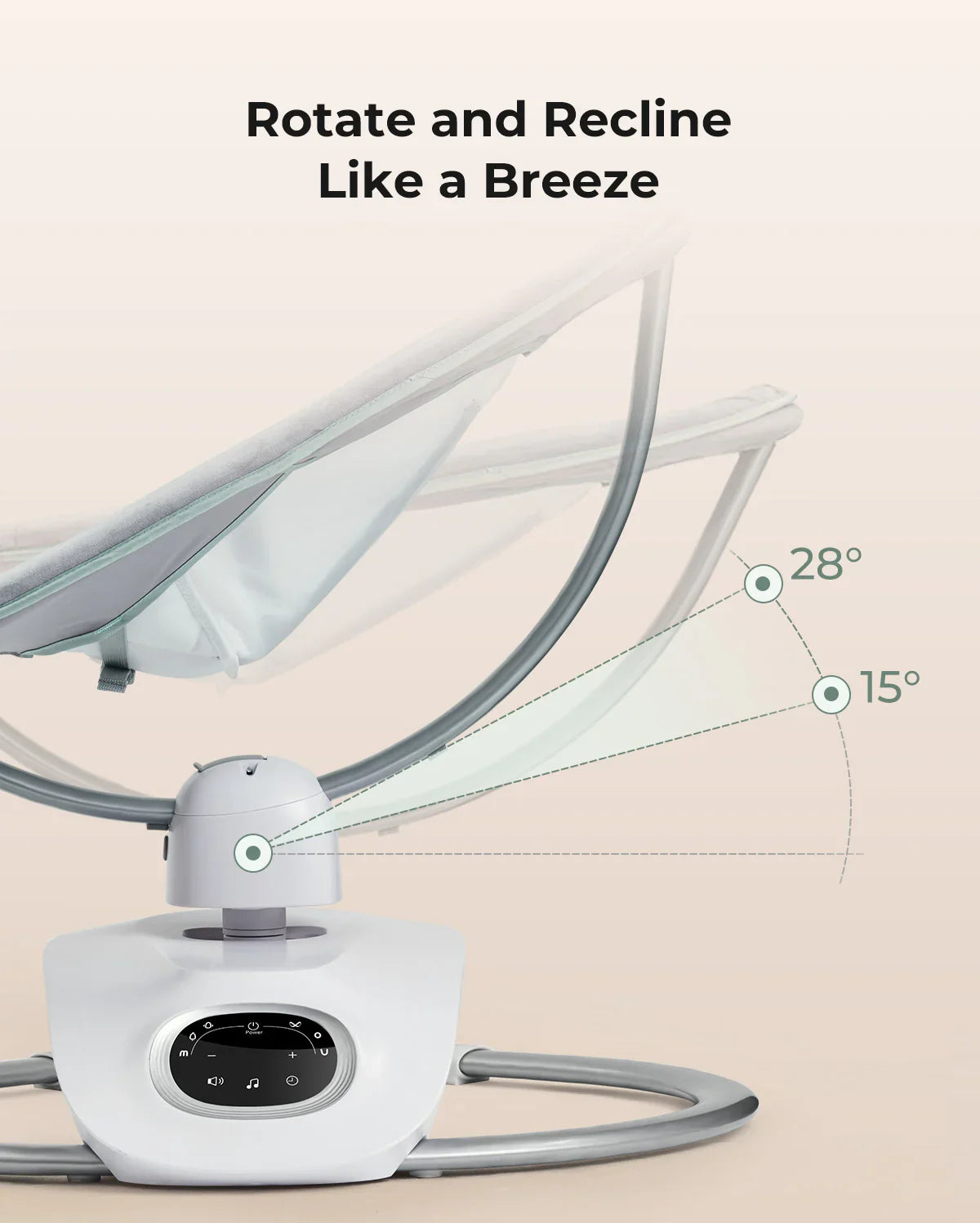Momcozy CocoSway 3D-Motion Elektrische Babyschaukel