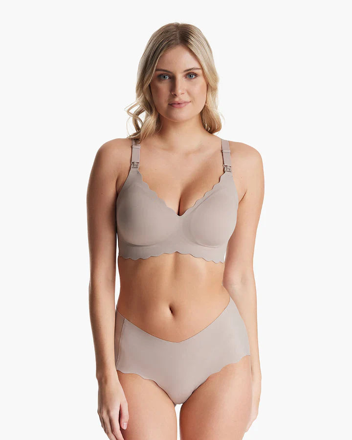 Jelly Strip – Lot de 2 soutiens-gorge d’allaitement push-up sans couture à motif floral