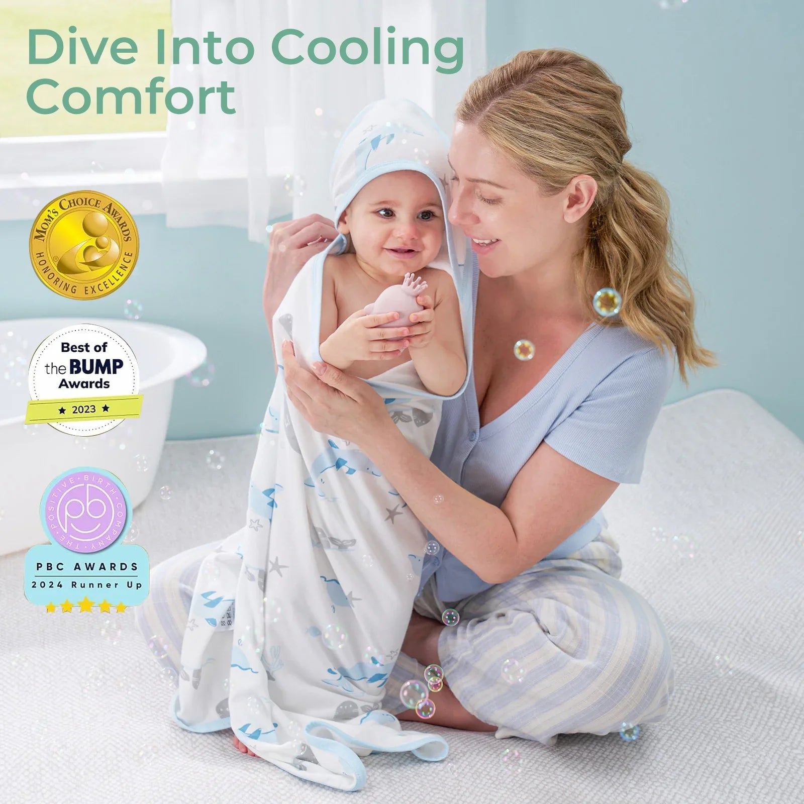 MOMCOZY BABY HOODED TELETEL FÜR NEUBORN DUUBE - 2 Zählung (Packung von 1)