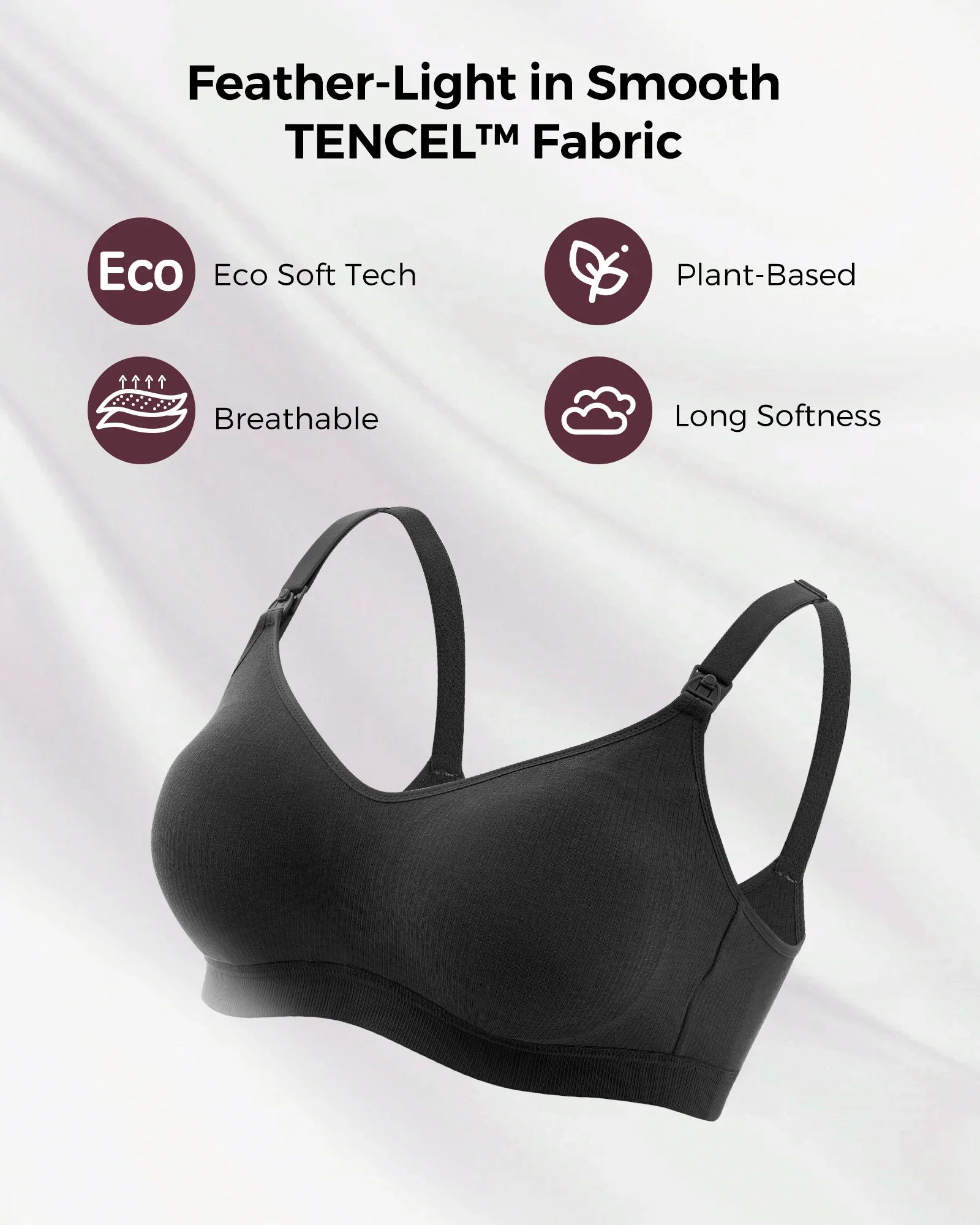 Soutien-gorge de tirage sans fil et sans coutures en tissu Tencel™ Momcozy
