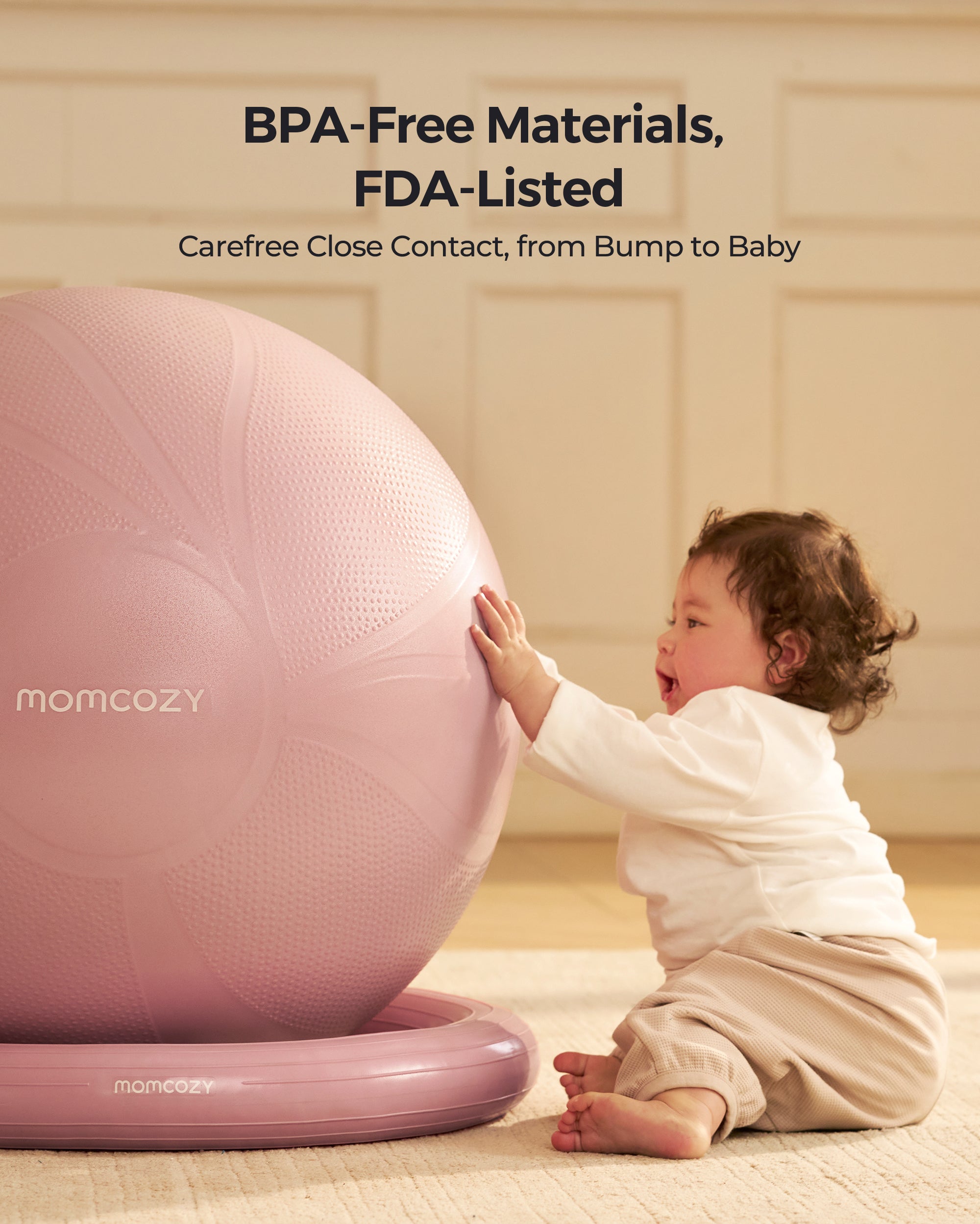 Momcozy BirthEase Pregnancy Ball Set—Maternity Exercise Ball