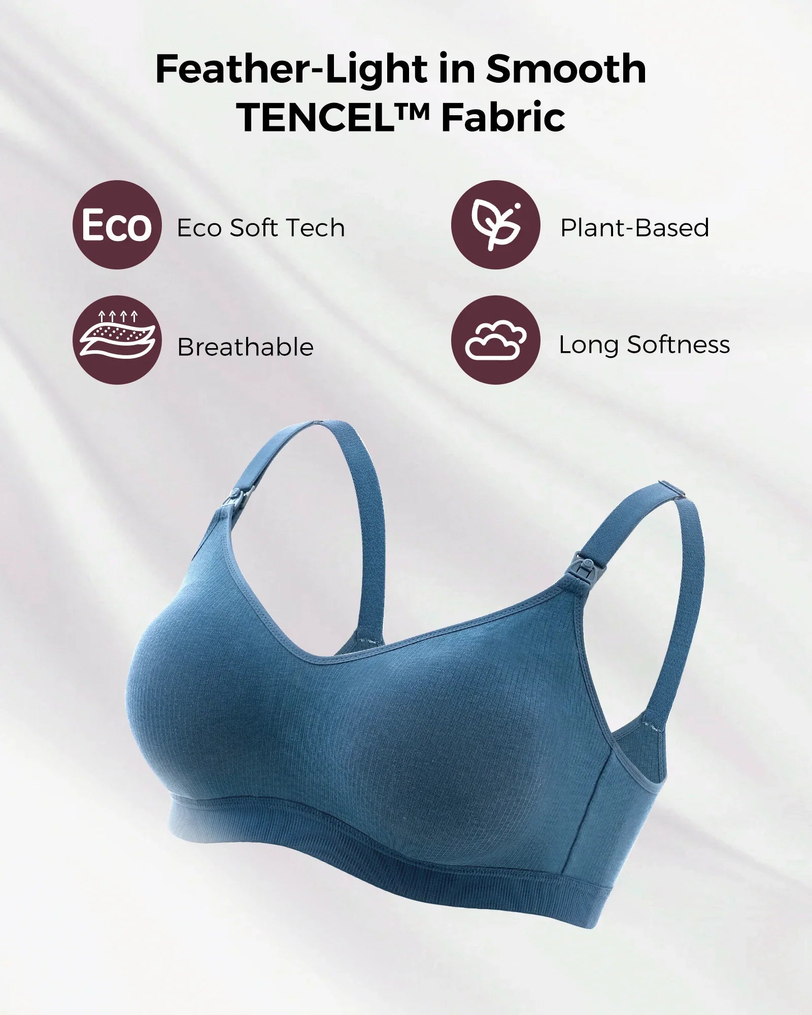 Soutien-gorge de tirage sans fil et sans coutures en tissu Tencel™ Momcozy